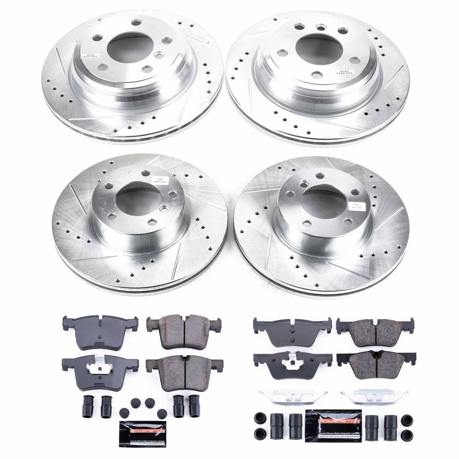Power Stop - K6925 - Front and Rear - Disc Brake Pad and Rotor Kit