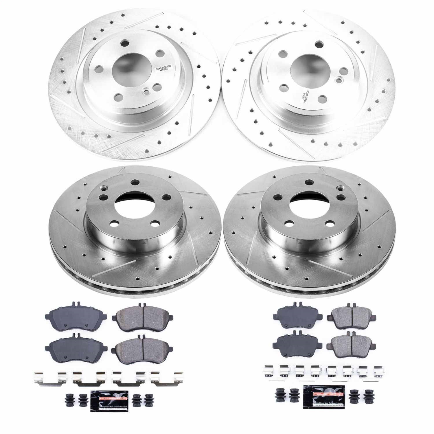 Power Stop - K6926 - Front and Rear - Disc Brake Pad and Rotor Kit