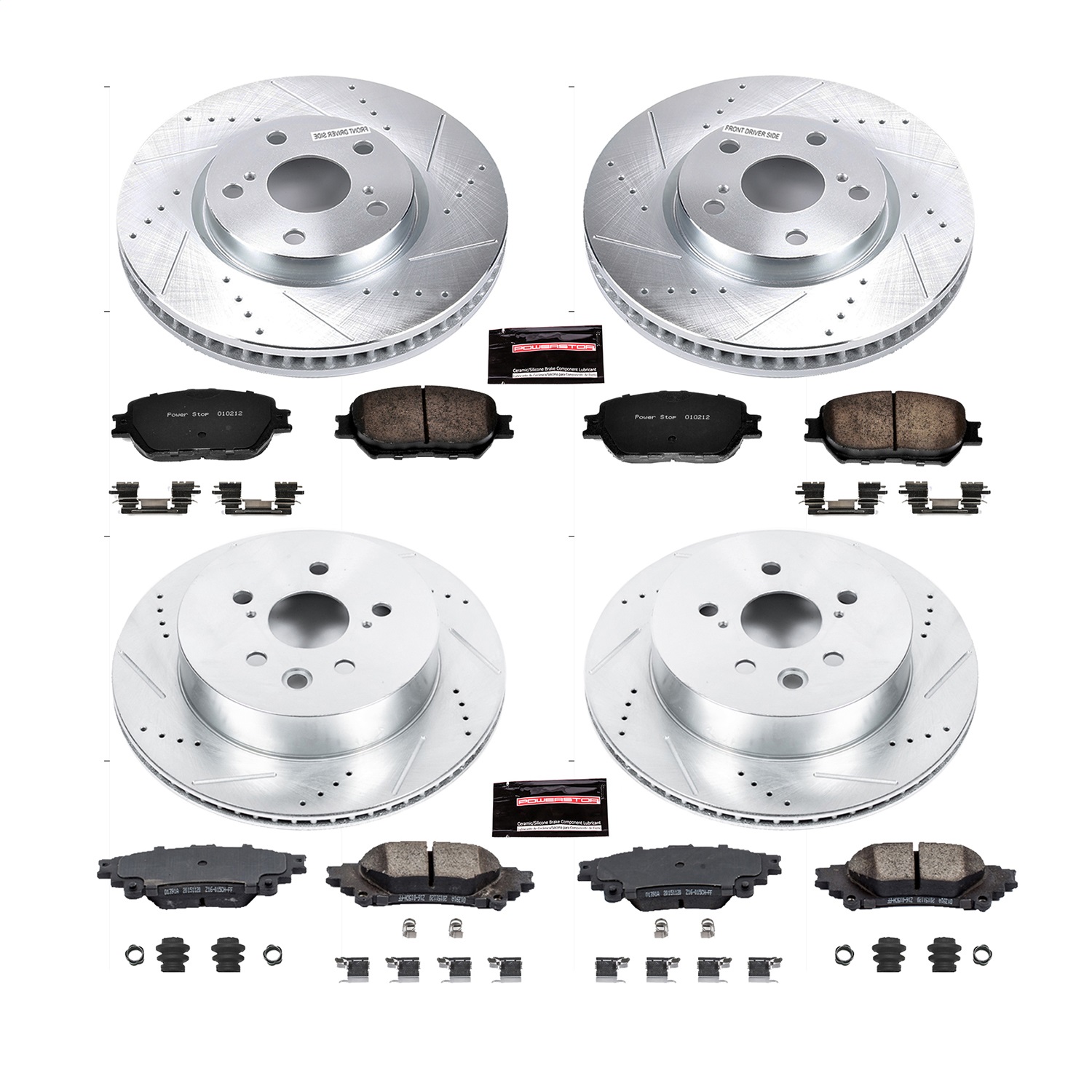 Power Stop - K6927 - Front and Rear - Disc Brake Pad and Rotor Kit