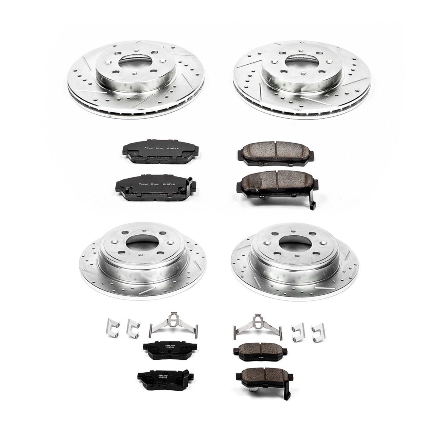 Power Stop - K693 - Front and Rear - Disc Brake Pad and Rotor Kit