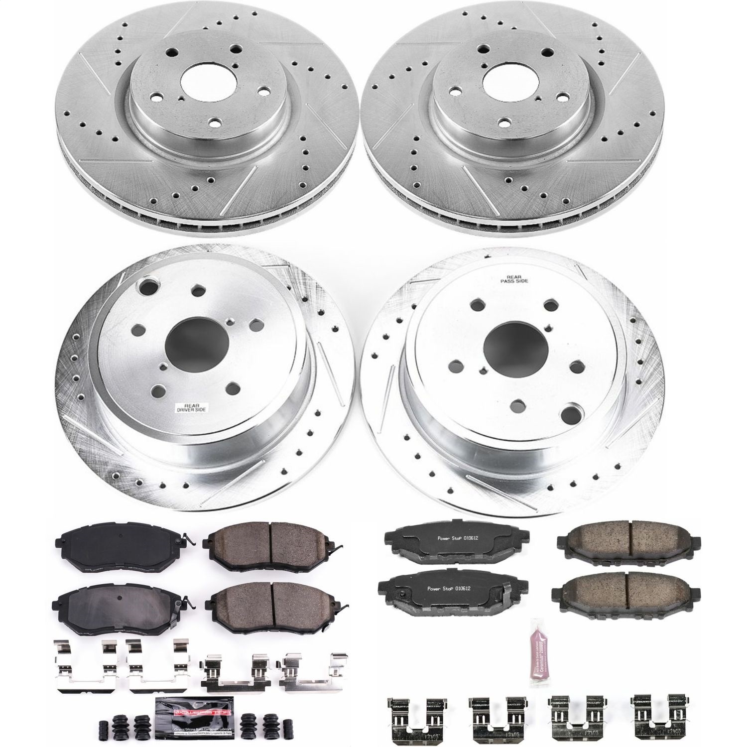 Power Stop - K6932 - Front and Rear - Disc Brake Pad and Rotor Kit