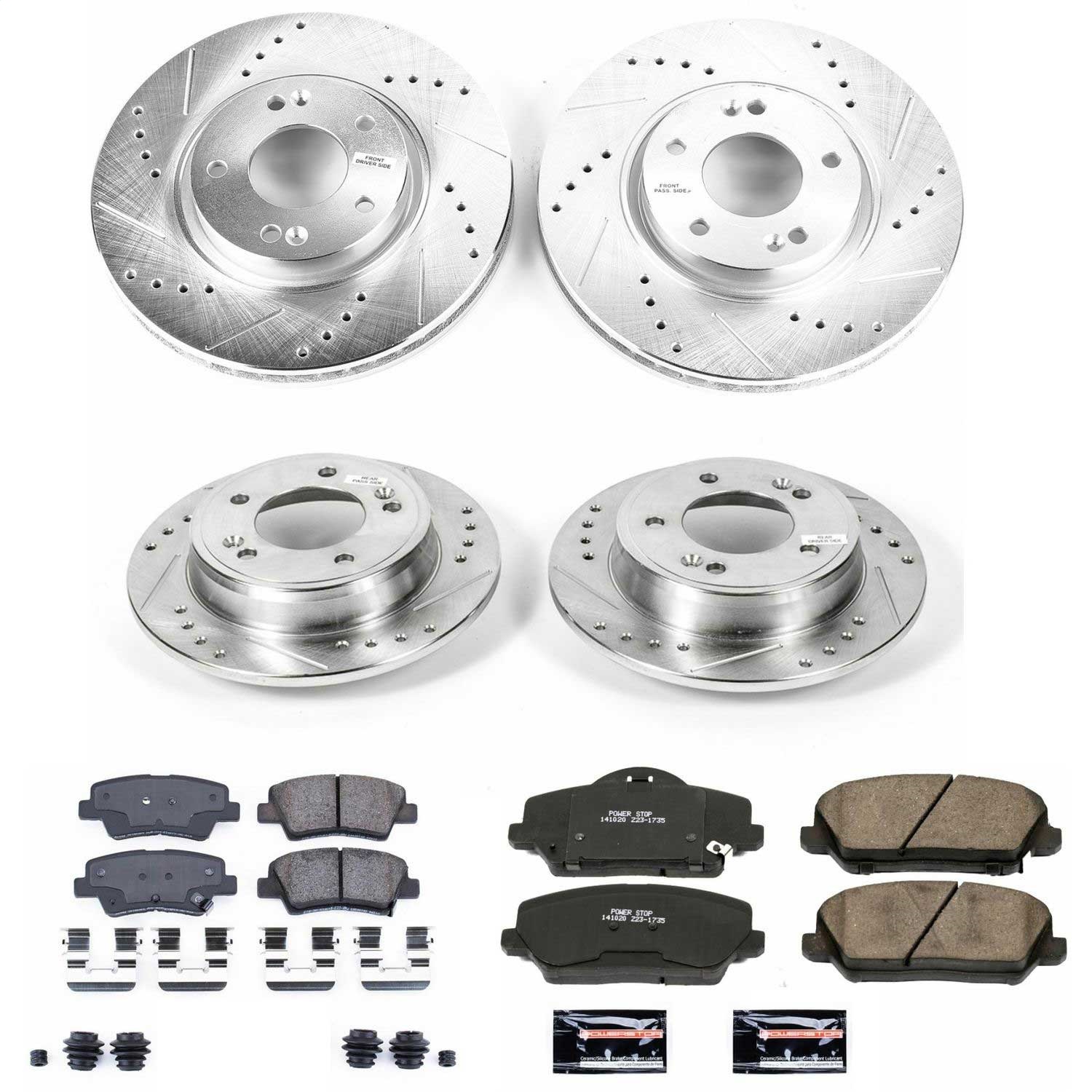 Power Stop - K6934 - Front and Rear - Disc Brake Pad and Rotor Kit