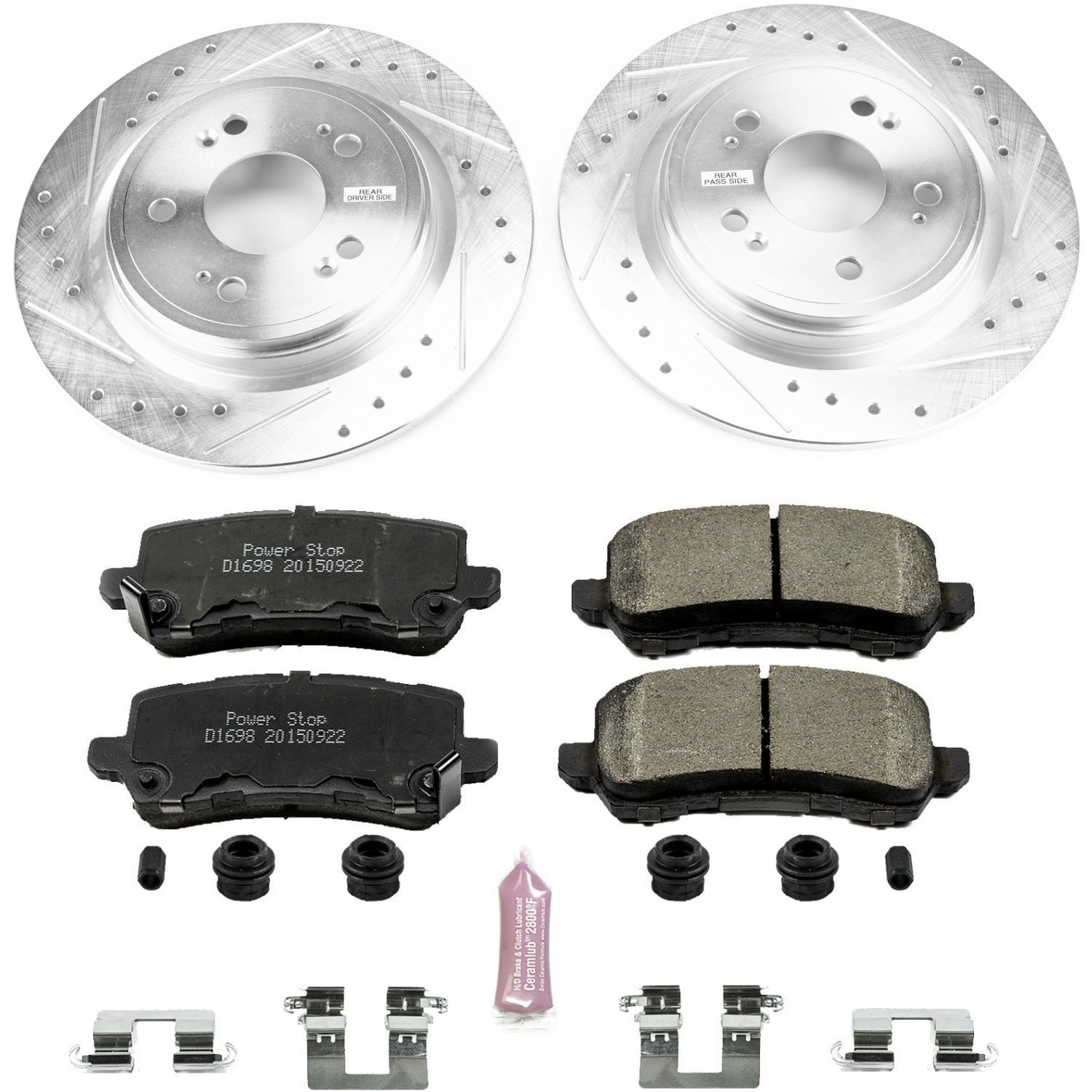 Power Stop - K6952 - Rear - Disc Brake Pad and Rotor Kit