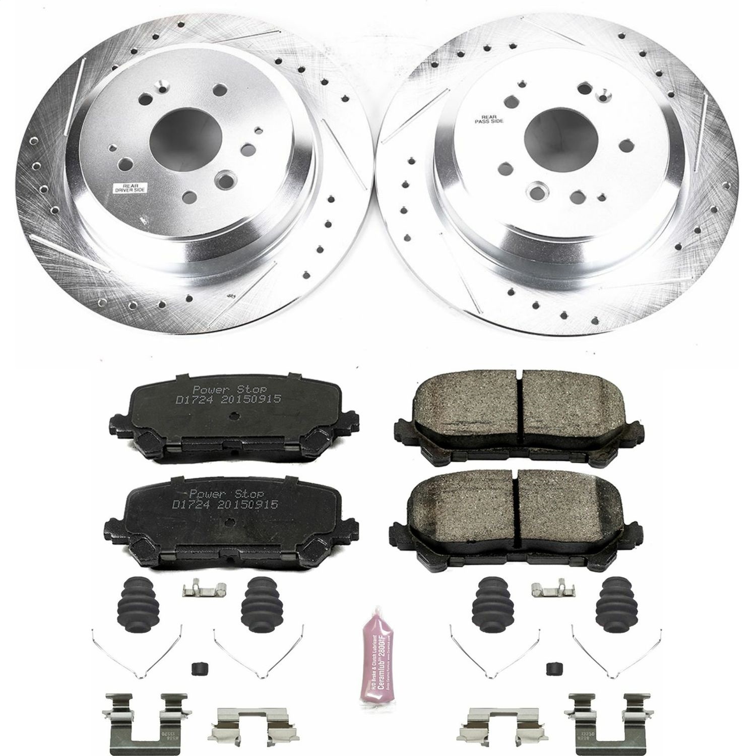 Power Stop - K6953 - Rear - Disc Brake Pad and Rotor Kit