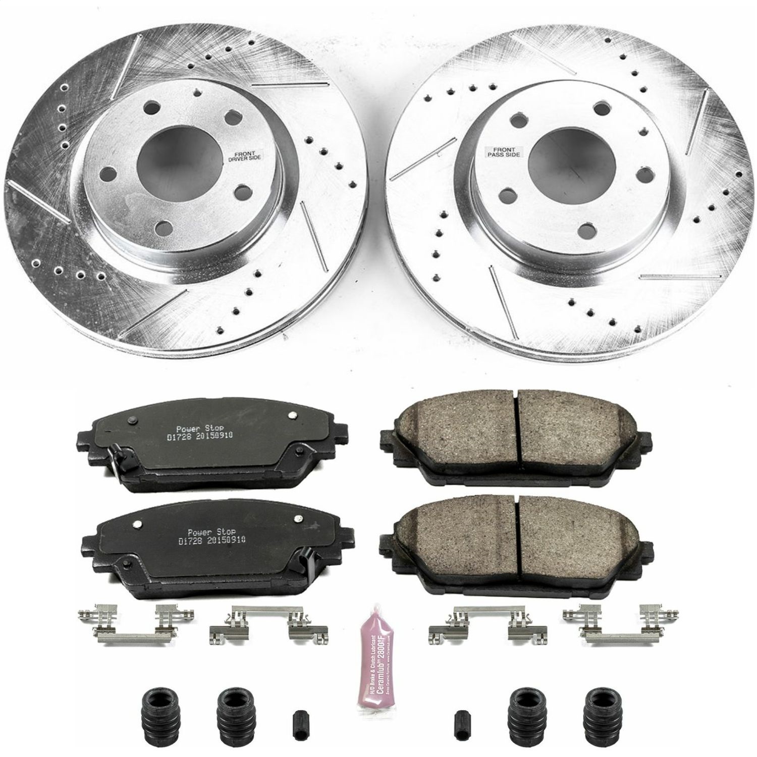 Power Stop - K6971 - Front - Disc Brake Pad and Rotor Kit