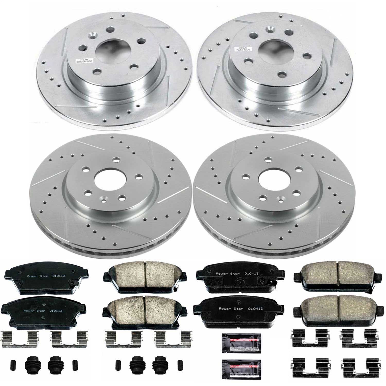Power Stop - K6995 - Front and Rear - Disc Brake Pad and Rotor Kit