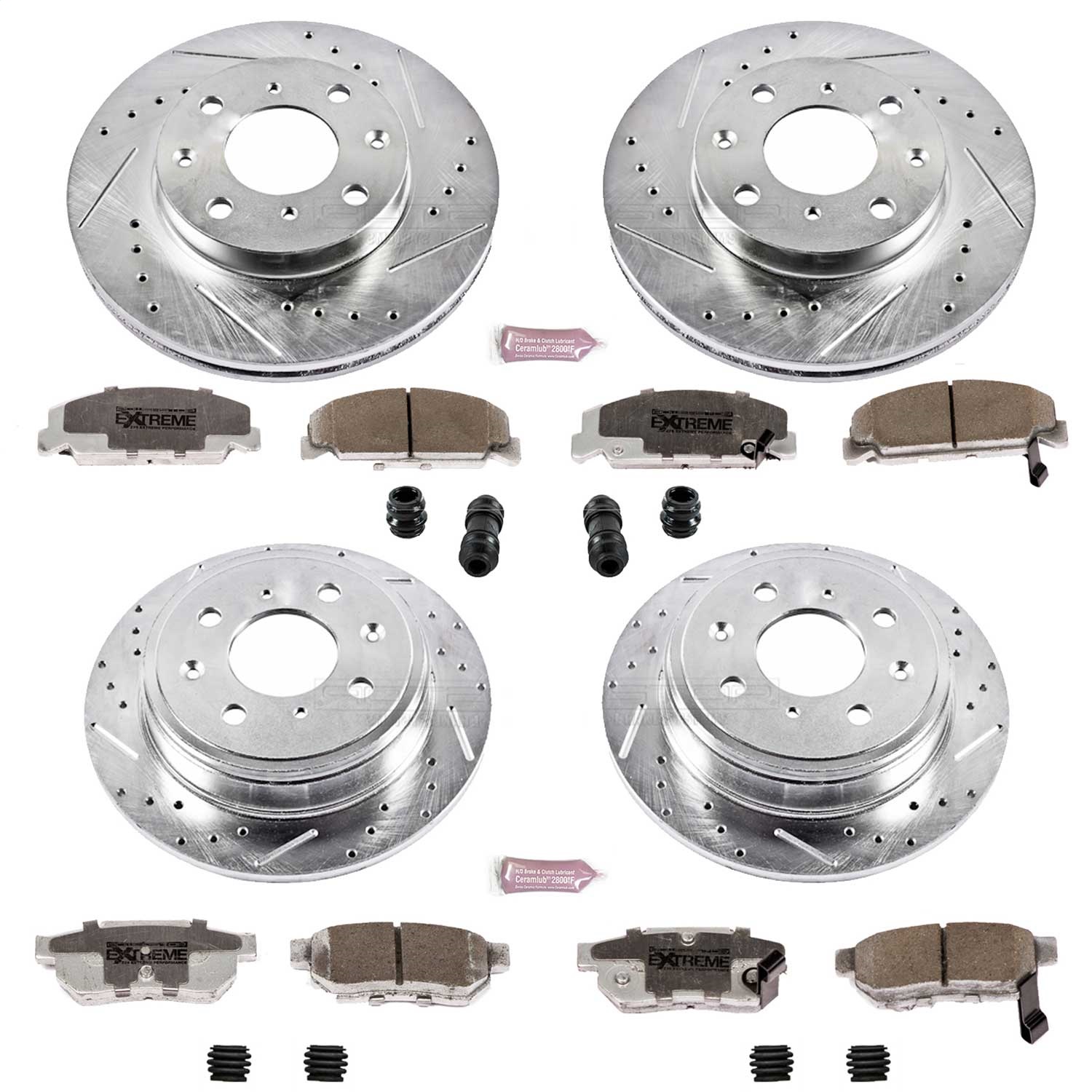 Power Stop - K700-26 - Front and Rear - Disc Brake Pad and Rotor Kit