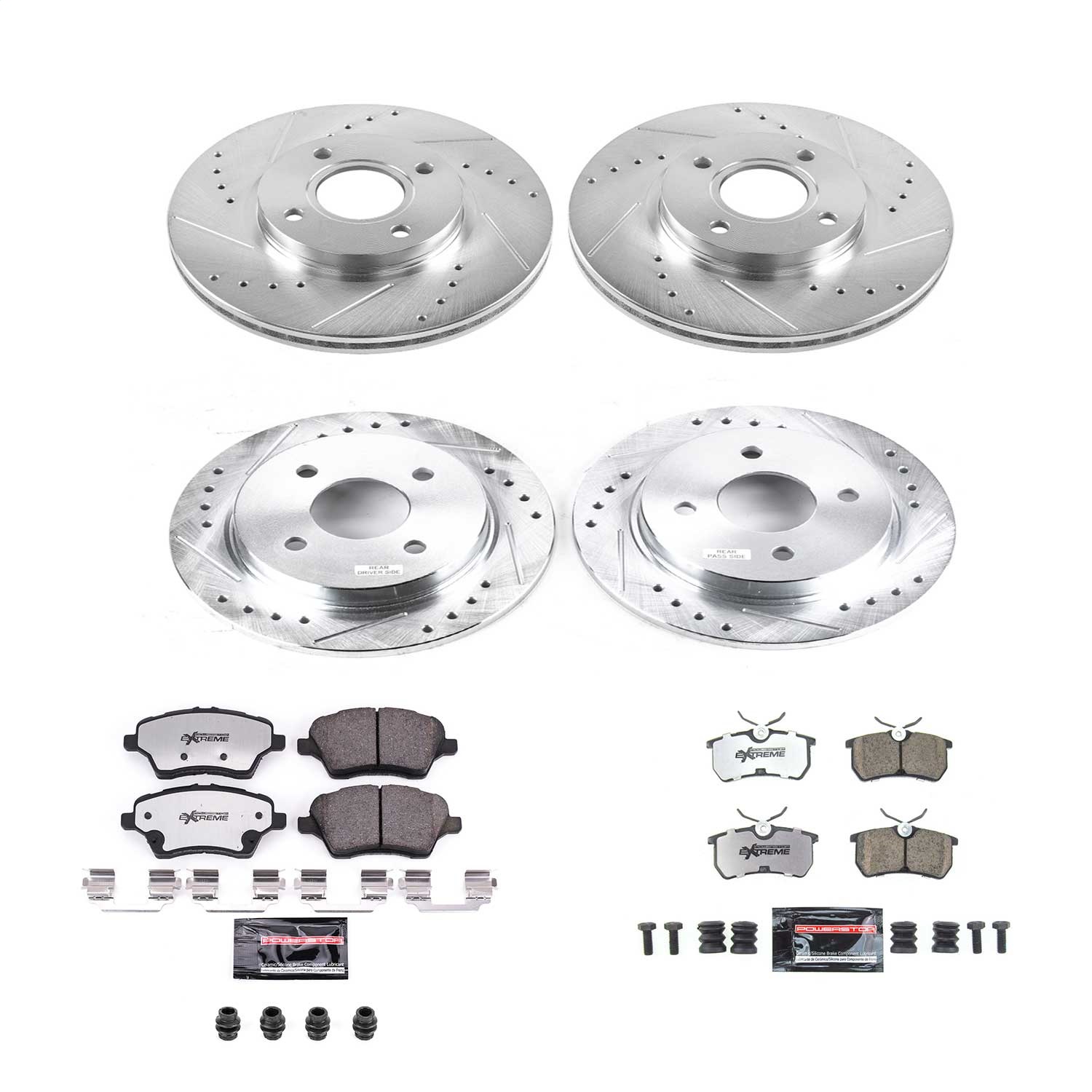 Power Stop - K7002-26 - Front and Rear - Disc Brake Pad and Rotor Kit