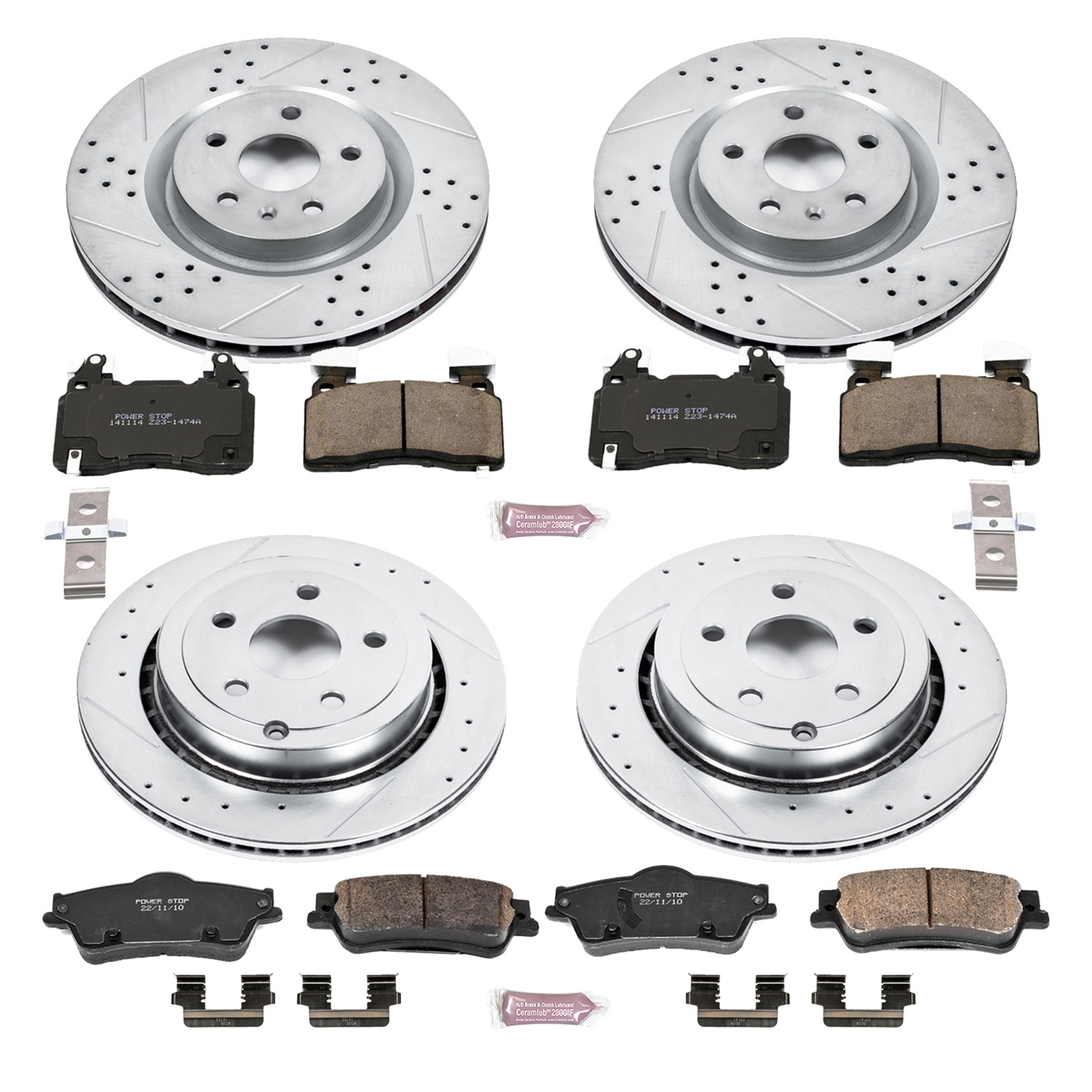 Power Stop - K7005 - Front and Rear - Disc Brake Pad and Rotor Kit