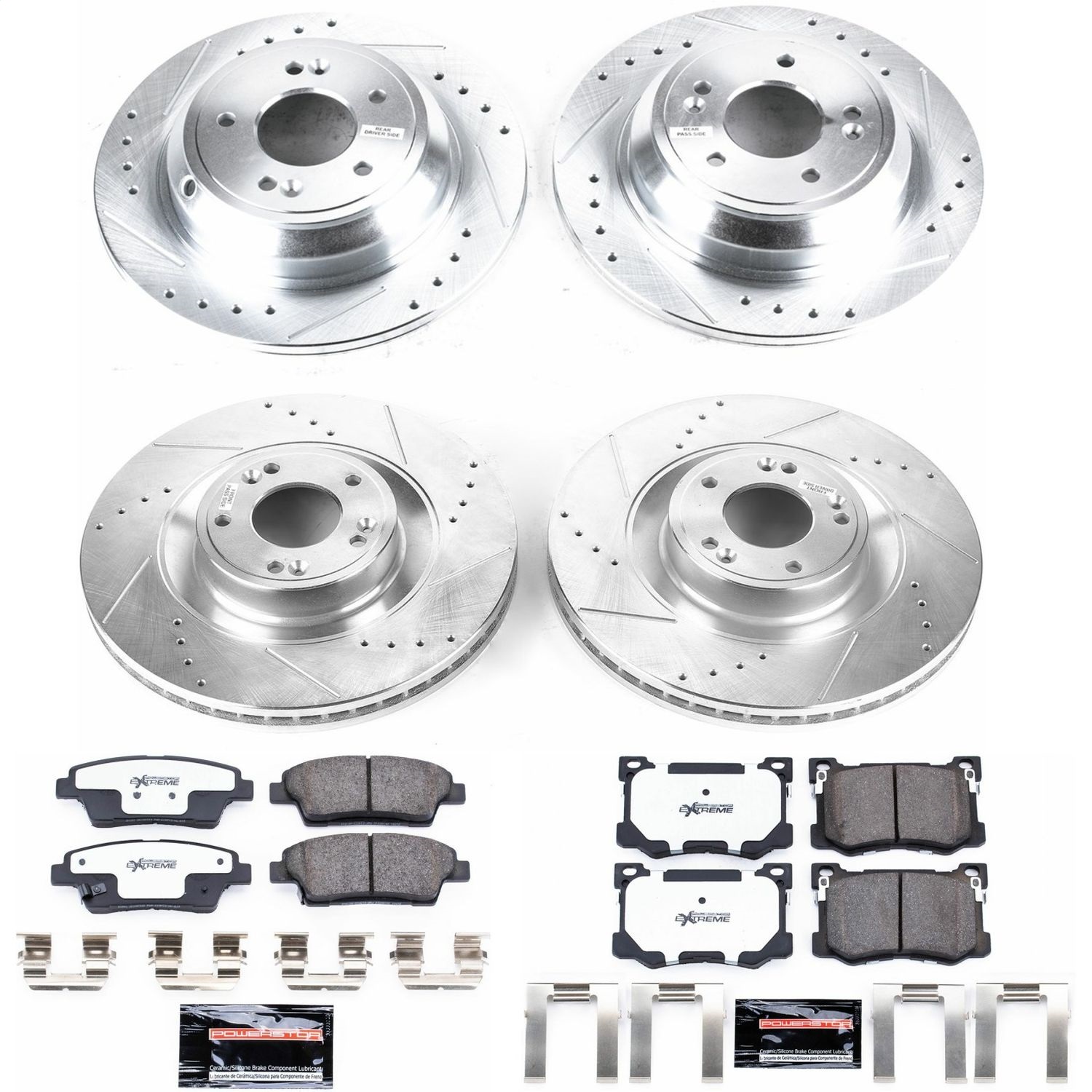 Power Stop - K7029-26 - Front and Rear - Disc Brake Pad and Rotor Kit