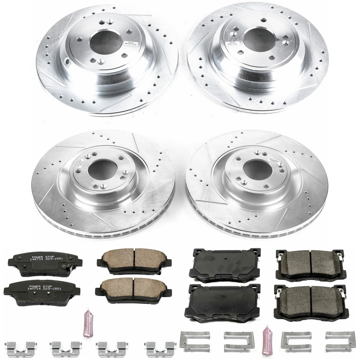 Power Stop - K7029 - Front and Rear - Disc Brake Pad and Rotor Kit