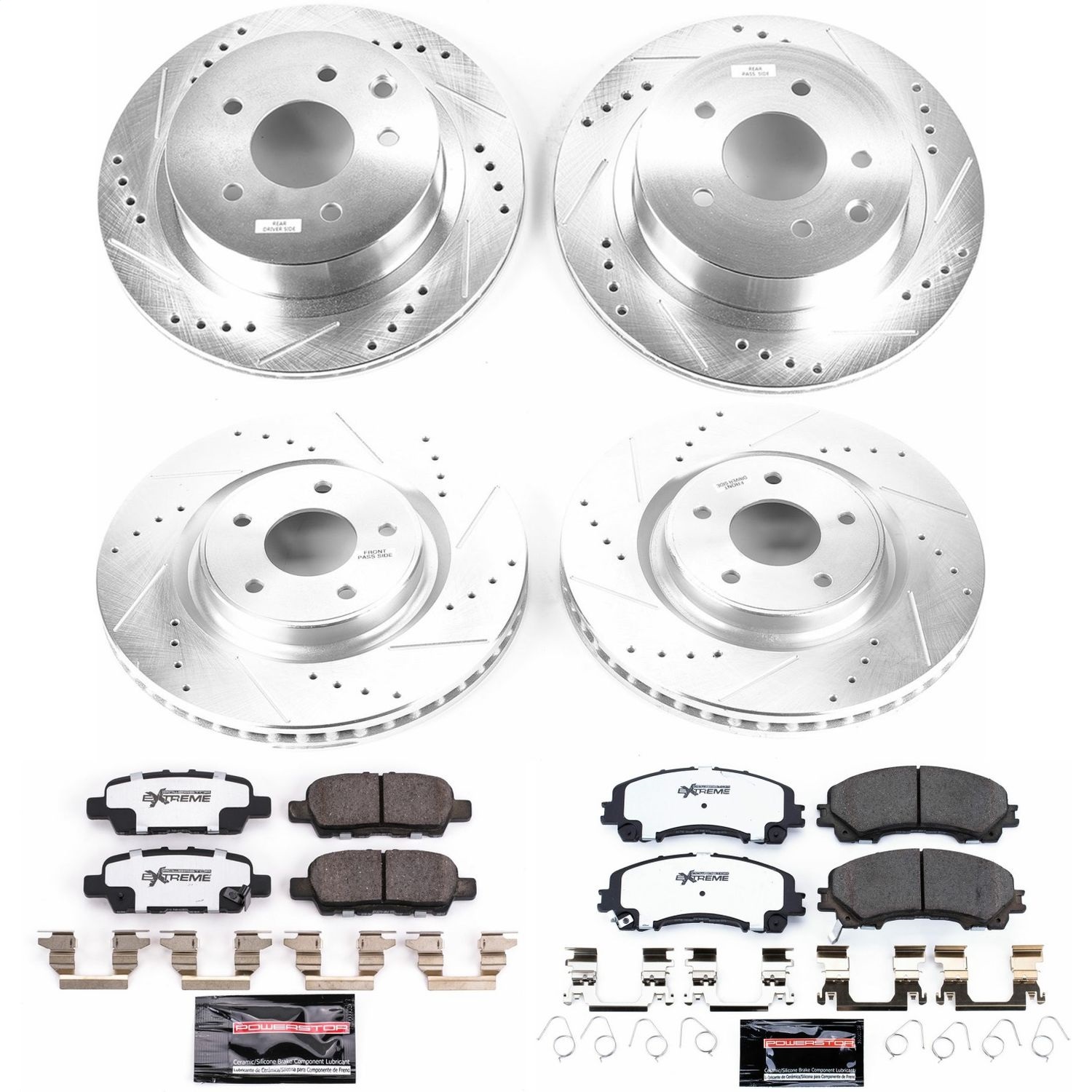 Power Stop - K7033-26 - Front and Rear - Disc Brake Pad and Rotor Kit