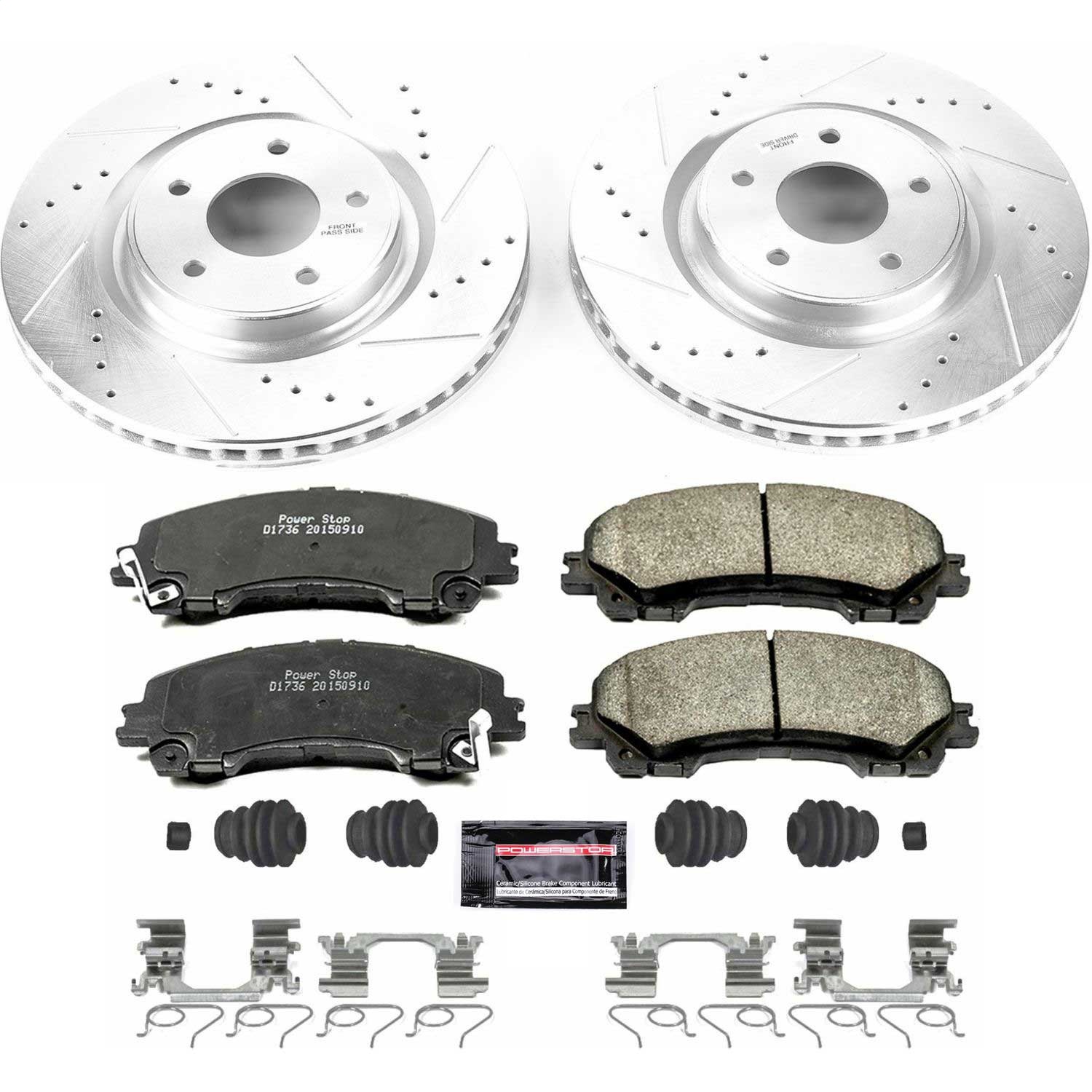 Power Stop - K7034 - Front - Disc Brake Pad and Rotor Kit