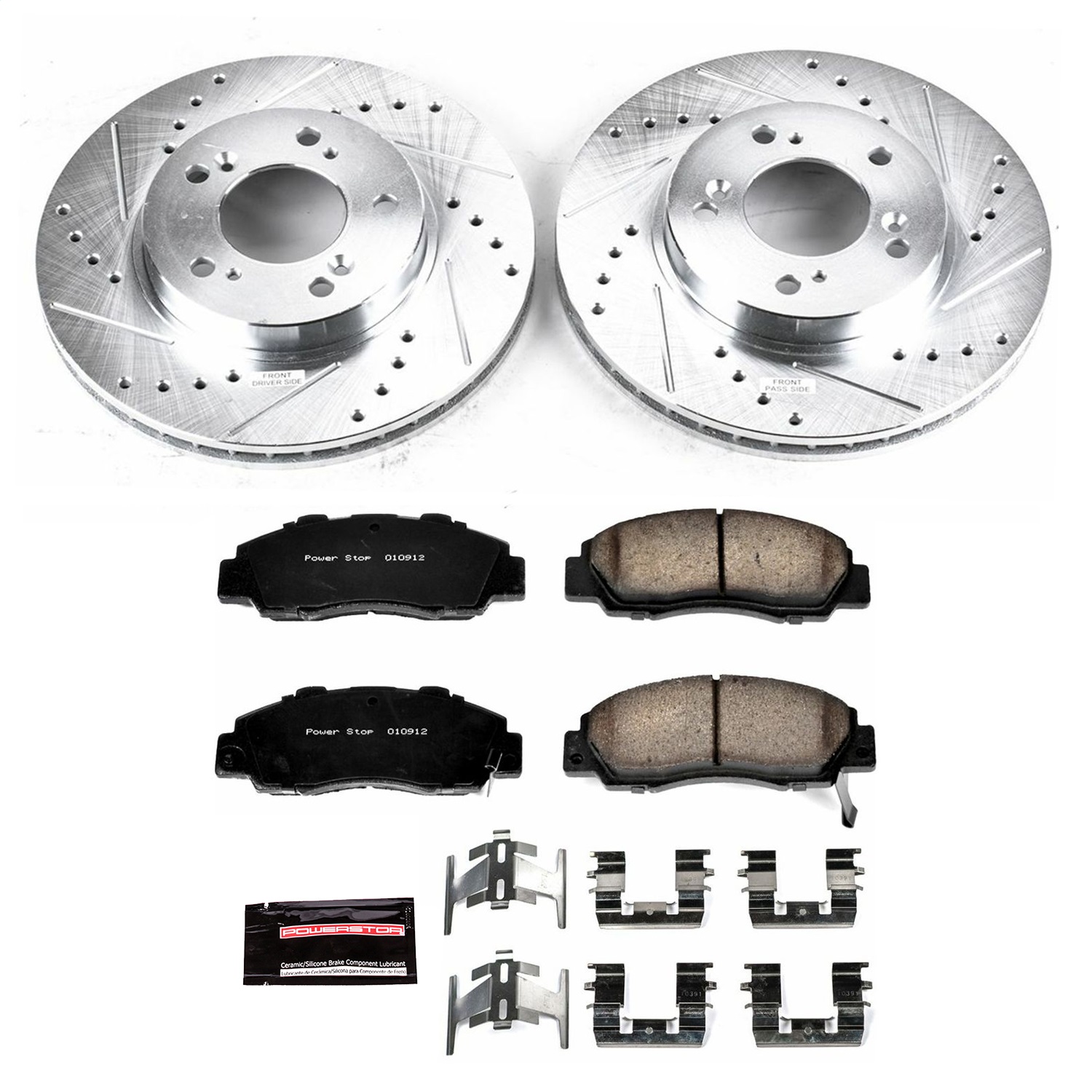 Power Stop - K704 - Front - Disc Brake Pad and Rotor Kit