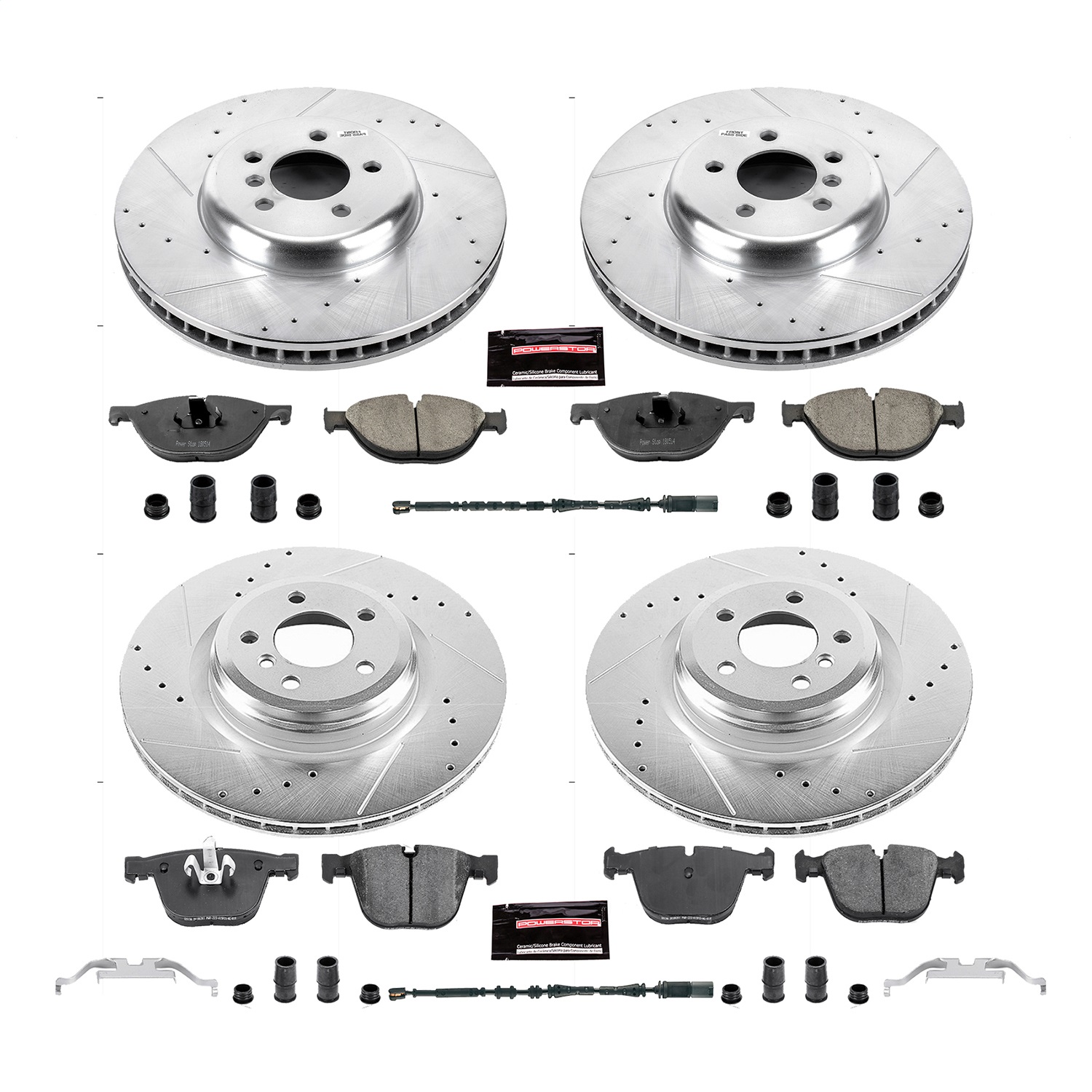 Power Stop - K7098 - Front and Rear - Disc Brake Pad and Rotor Kit