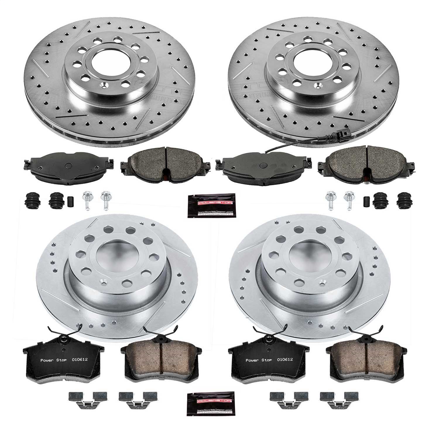 Power Stop - K7109 - Front and Rear - Disc Brake Pad and Rotor Kit