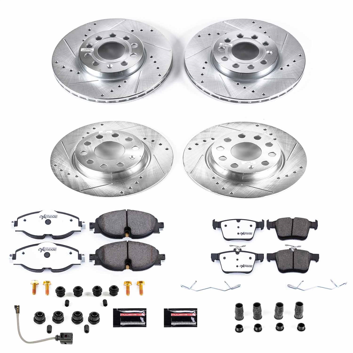 Power Stop - K7111-26 - Front and Rear - Disc Brake Pad and Rotor Kit