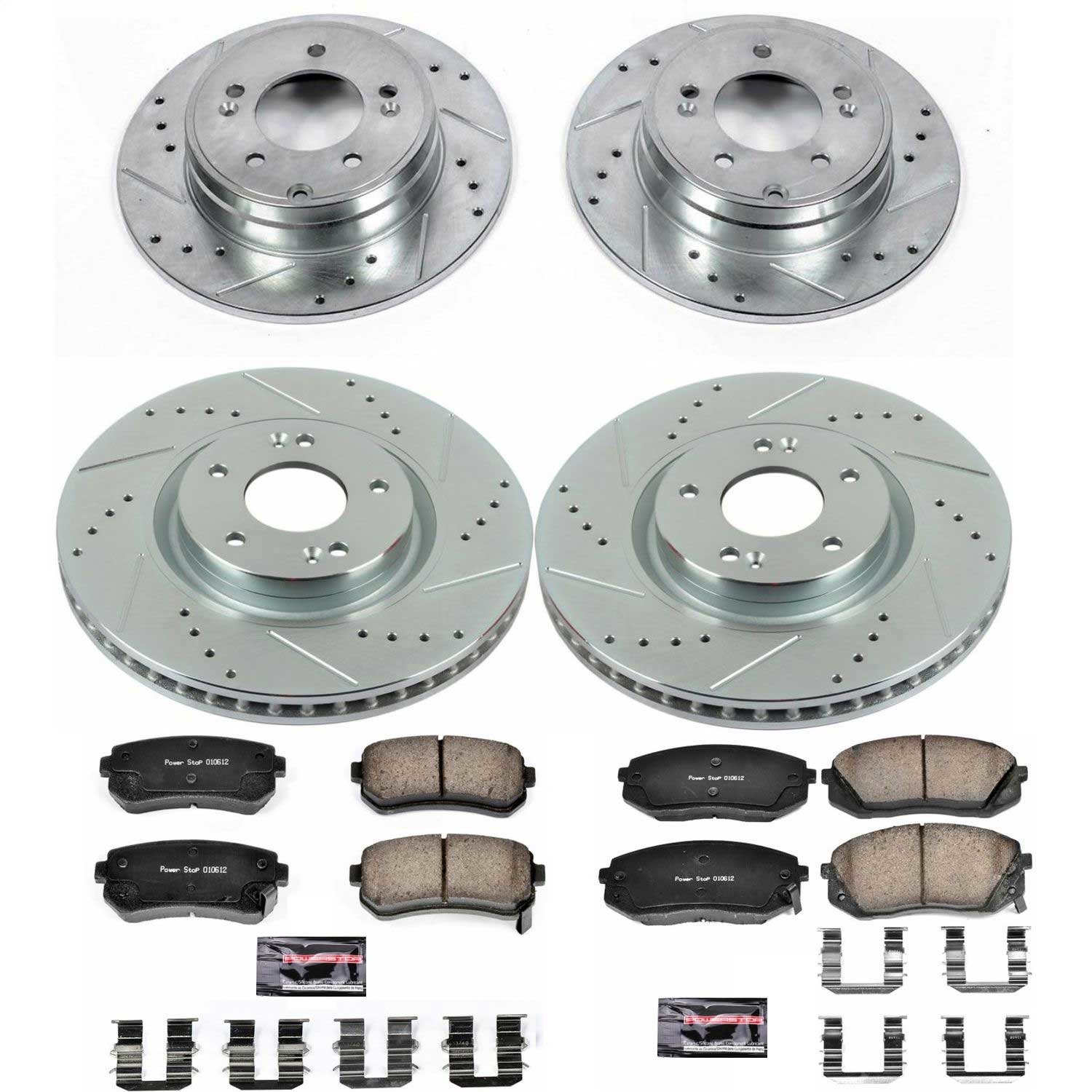 Power Stop - K7113 - Front and Rear - Disc Brake Pad and Rotor Kit