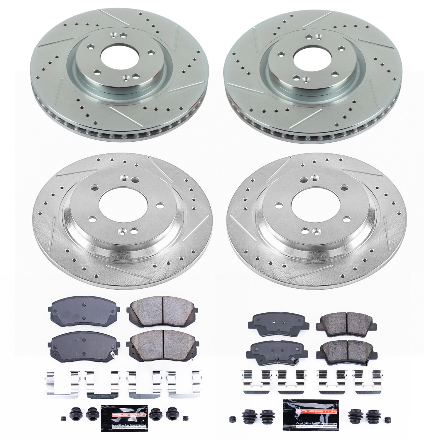 Power Stop - K7114 - Front and Rear - Disc Brake Pad and Rotor Kit