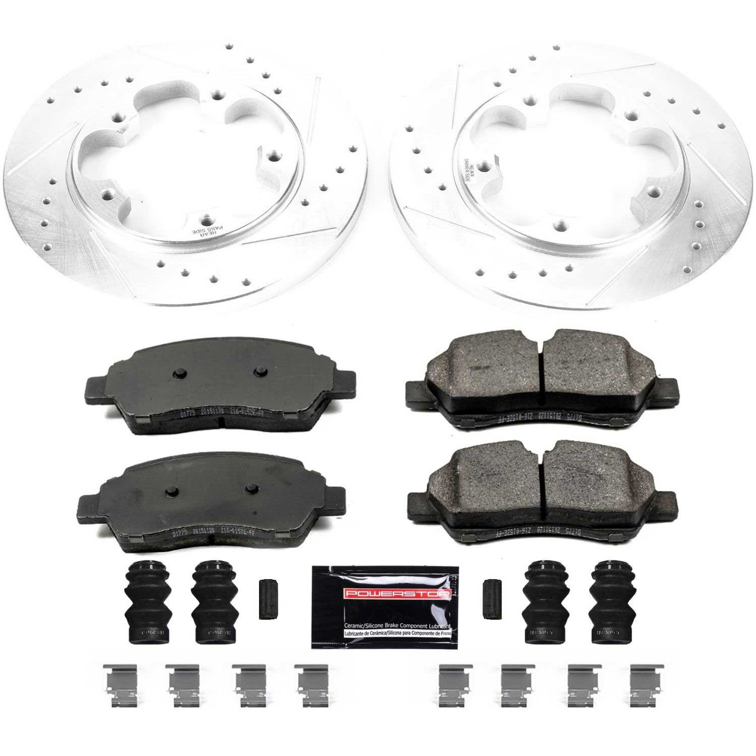 Power Stop - K7145 - Rear - Disc Brake Pad and Rotor Kit