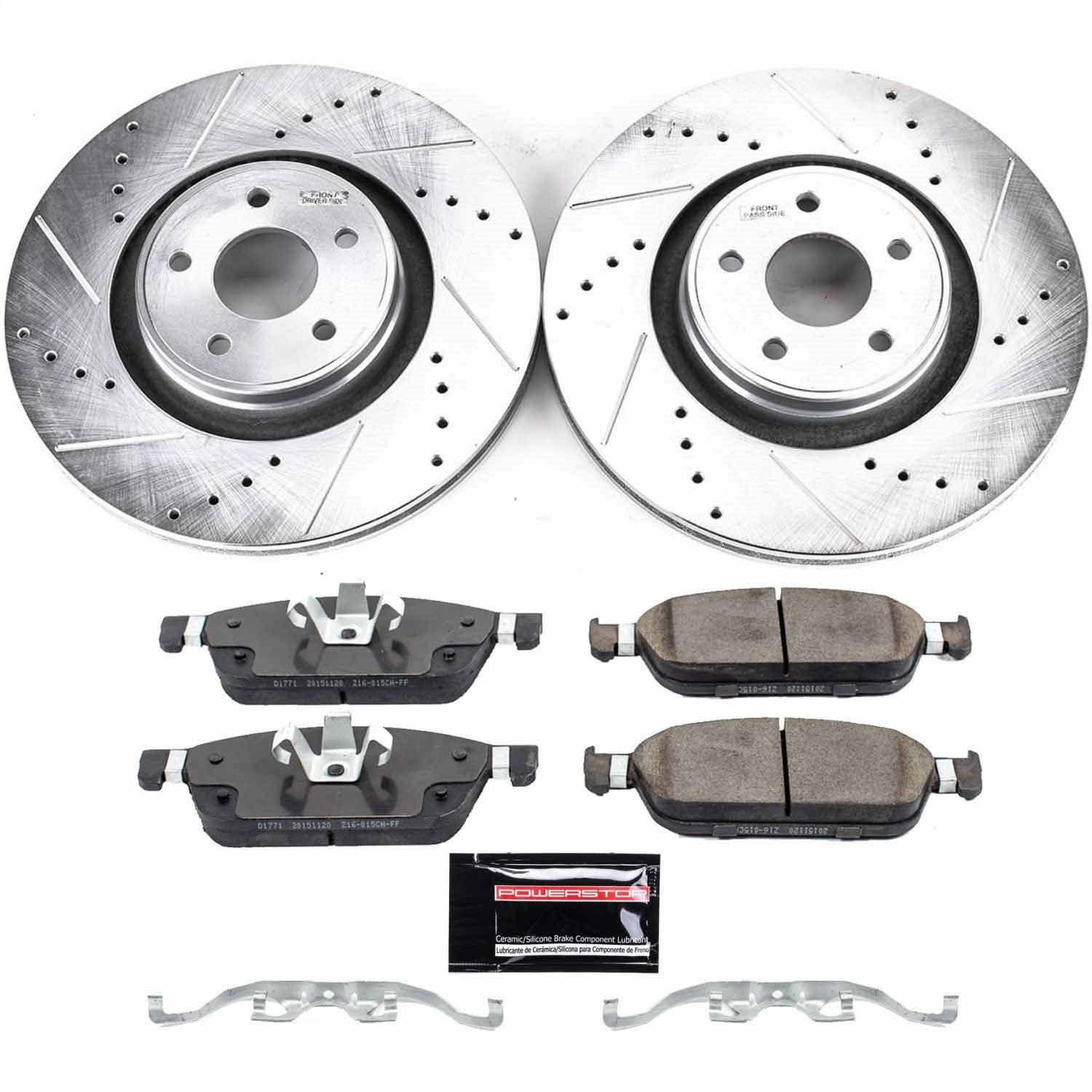 Power Stop - K7147 - Front - Disc Brake Pad and Rotor Kit