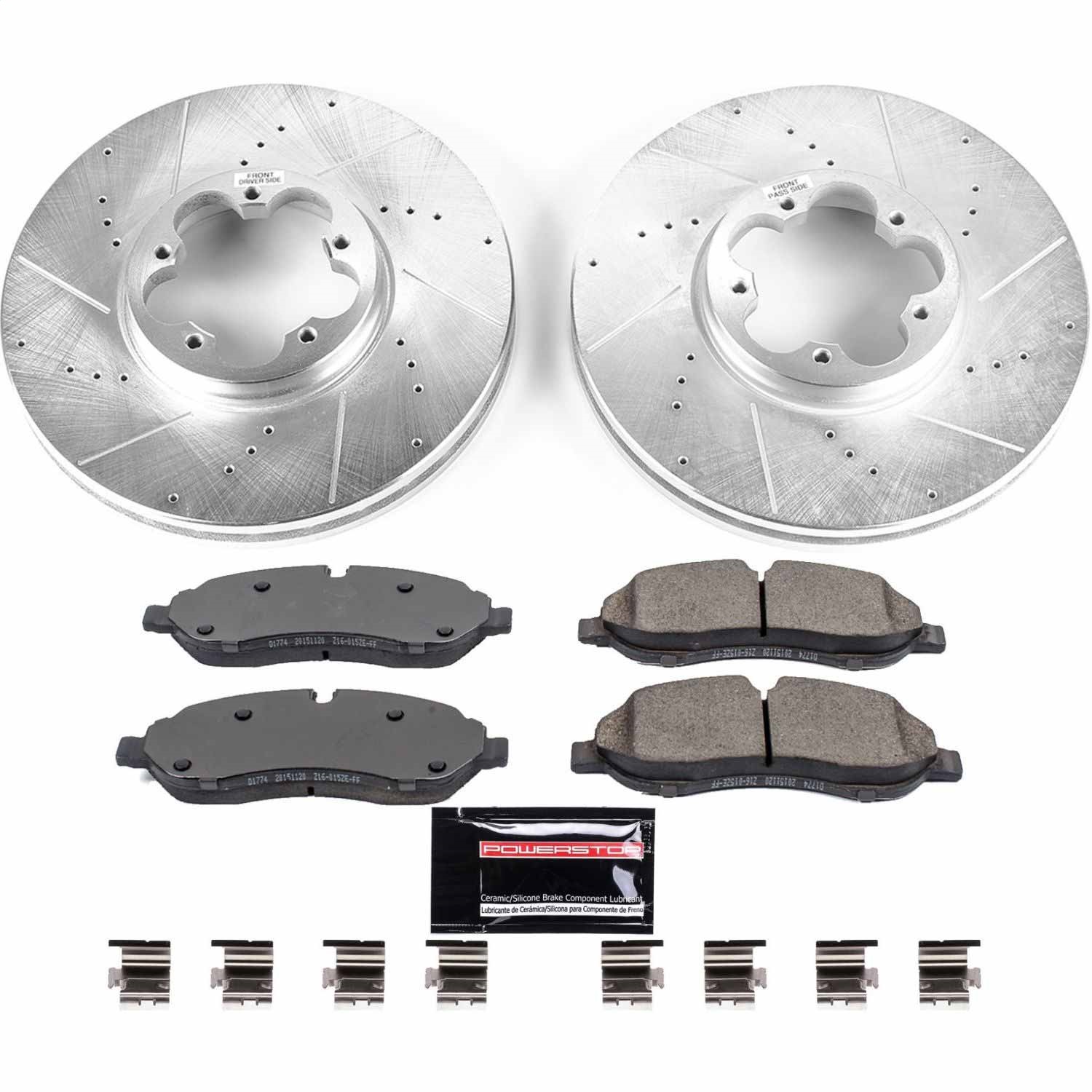 Power Stop - K7150 - Front - Disc Brake Pad and Rotor Kit