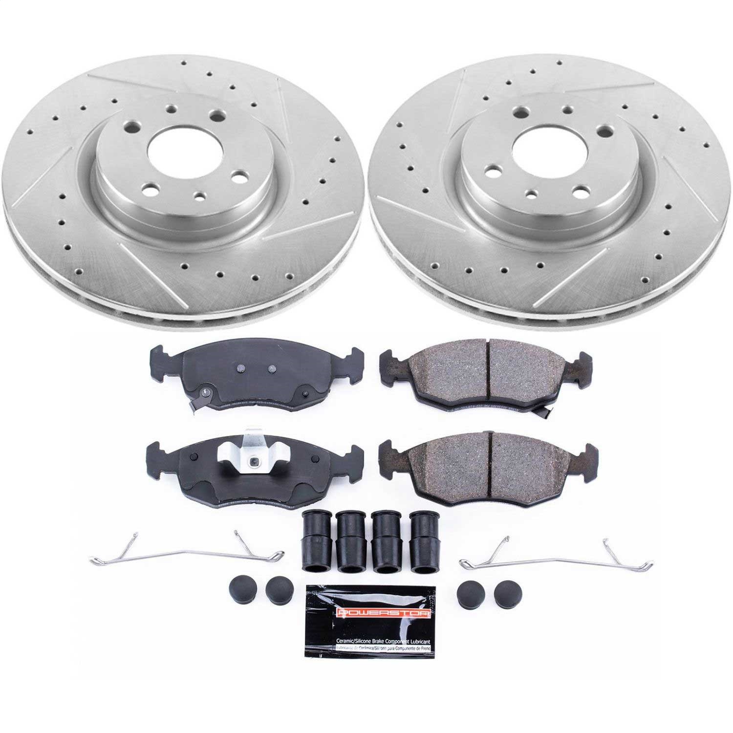 Power Stop - K7168 - Front - Disc Brake Pad and Rotor Kit