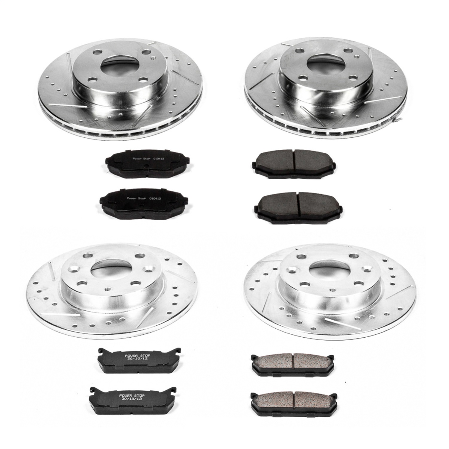 Power Stop - K718 - Front and Rear - Disc Brake Pad and Rotor Kit