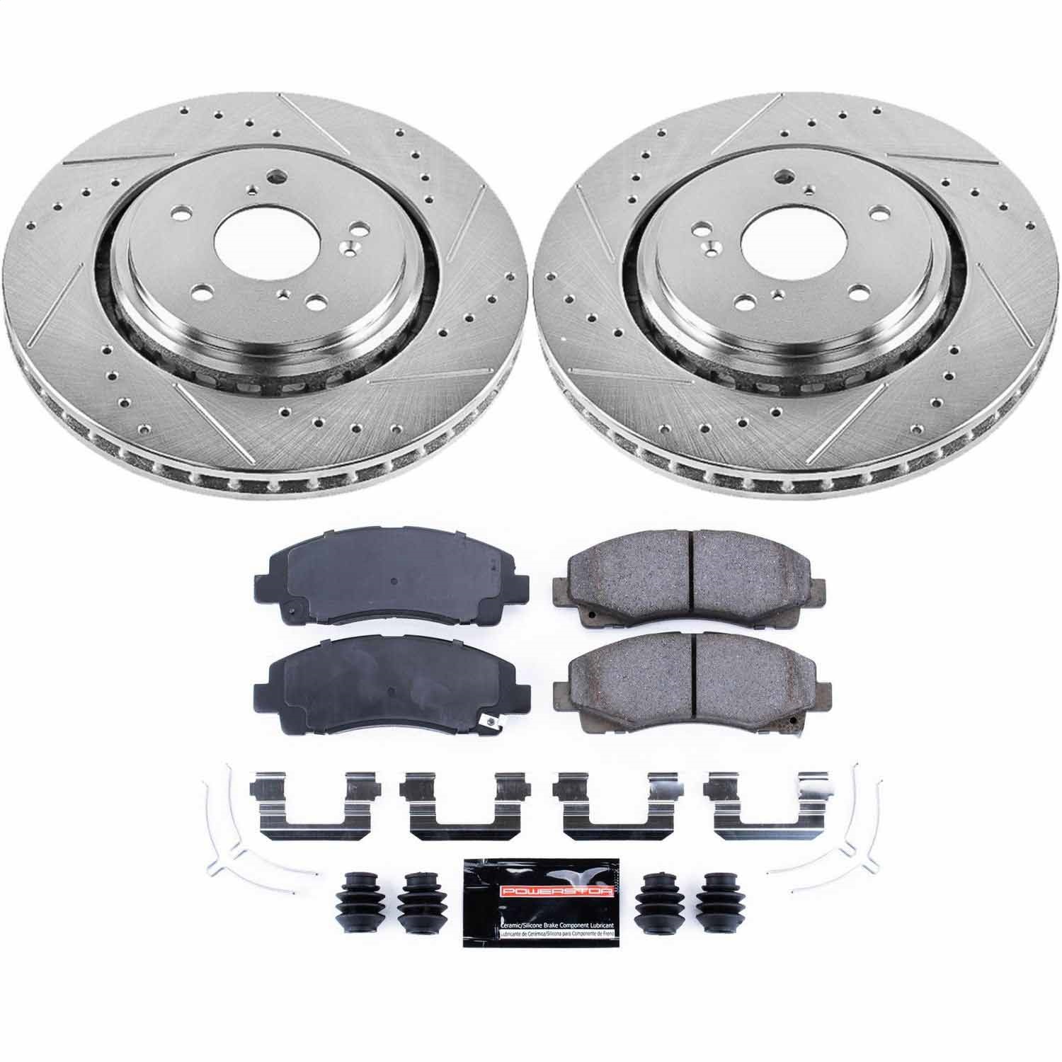 Power Stop - K7214 - Front - Disc Brake Pad and Rotor Kit