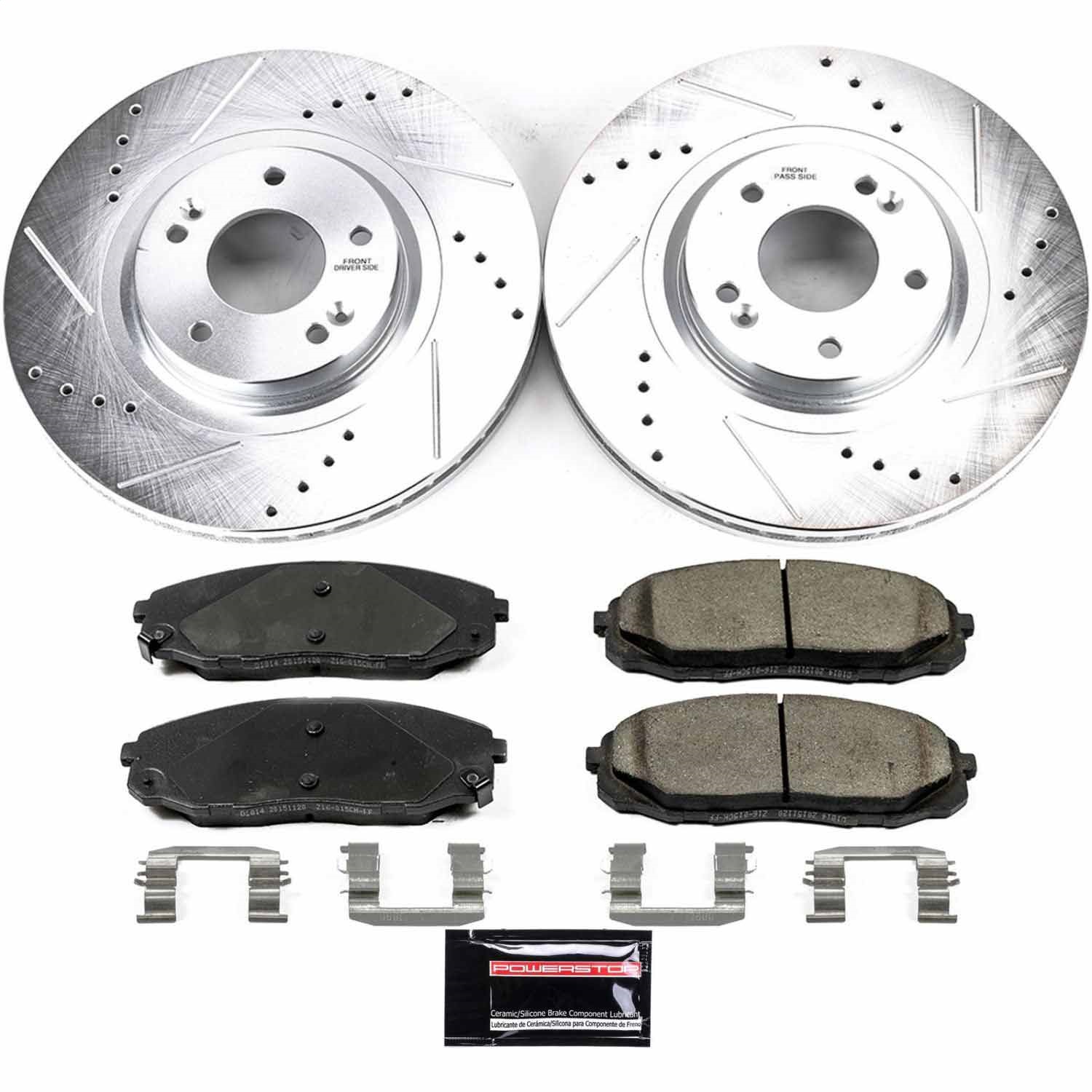 Power Stop - K7218 - Front - Disc Brake Pad and Rotor Kit