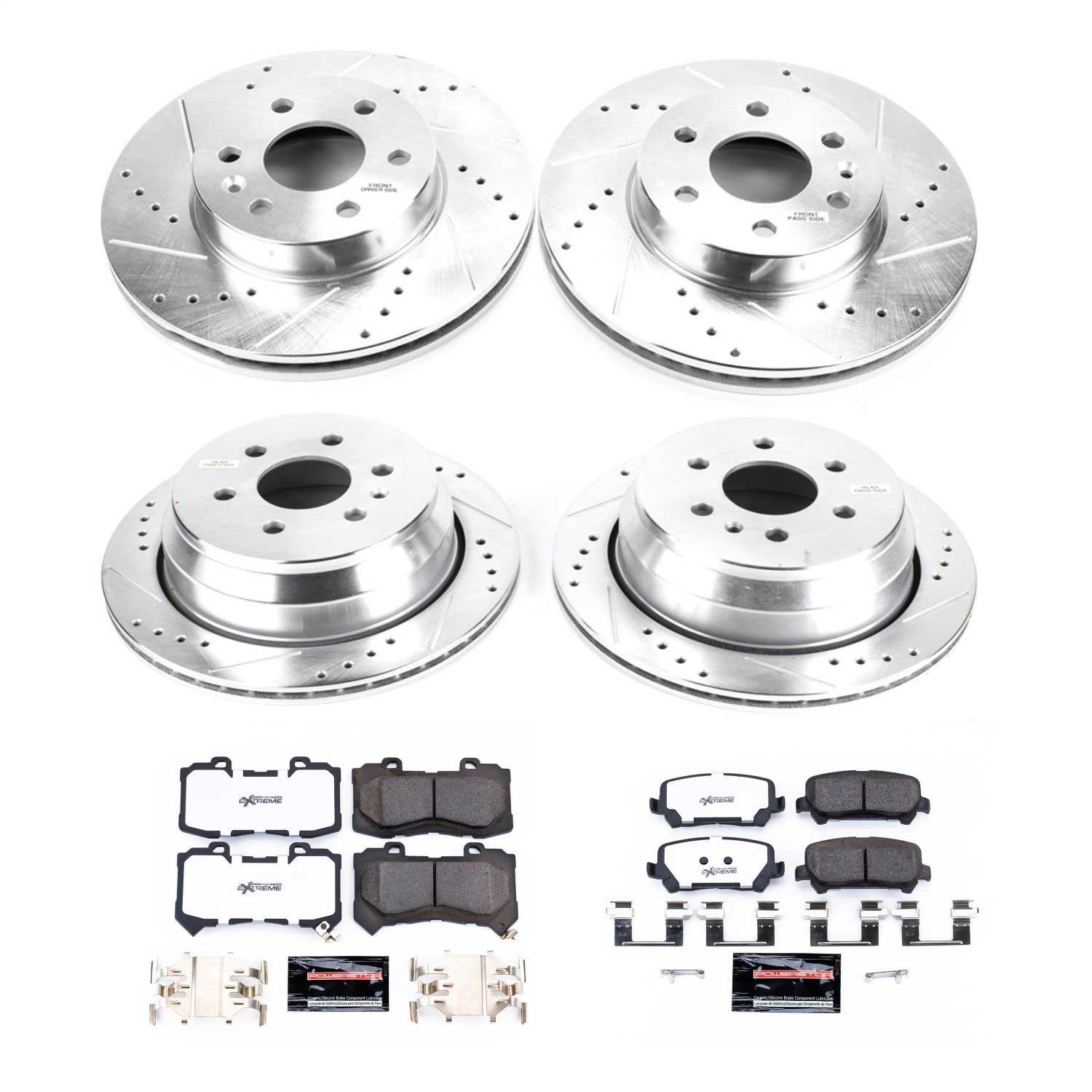 Power Stop - K7228-36 - Front and Rear - Disc Brake Pad and Rotor Kit