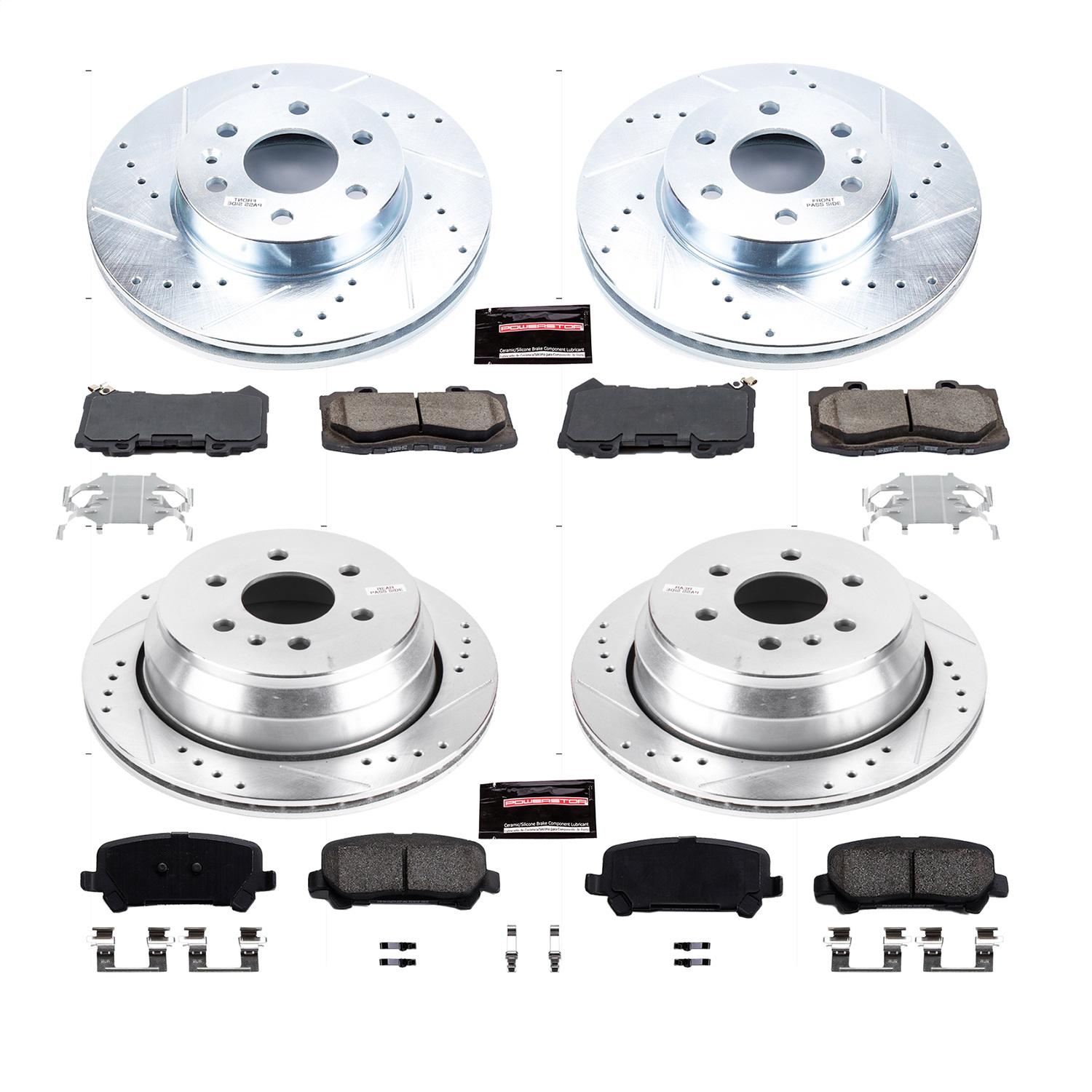 Power Stop - K7228 - Front and Rear - Disc Brake Pad and Rotor Kit