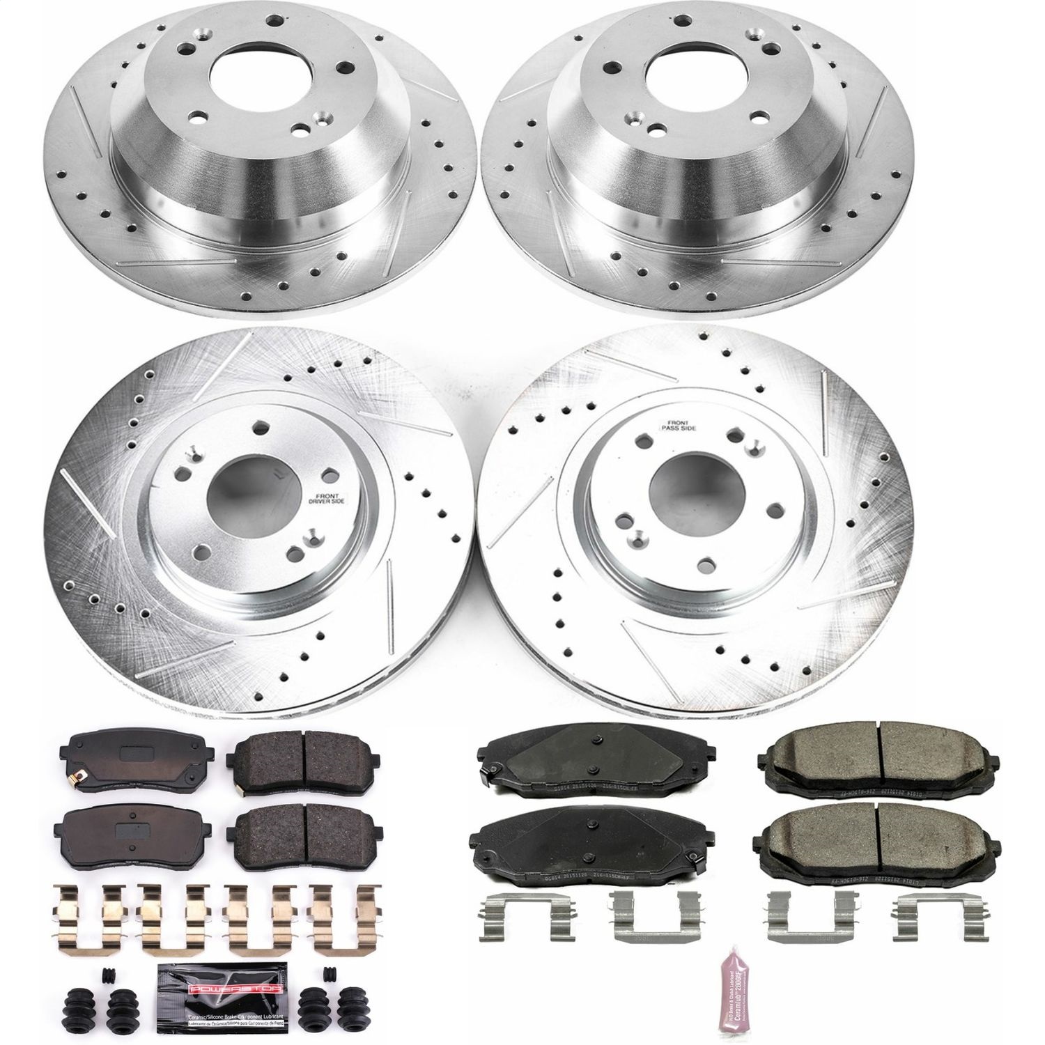 Power Stop - K7286 - Front and Rear - Disc Brake Pad and Rotor Kit