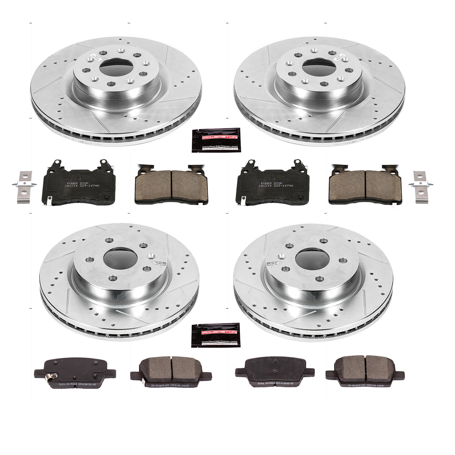 Power Stop - K7292 - Front and Rear - Disc Brake Pad and Rotor Kit