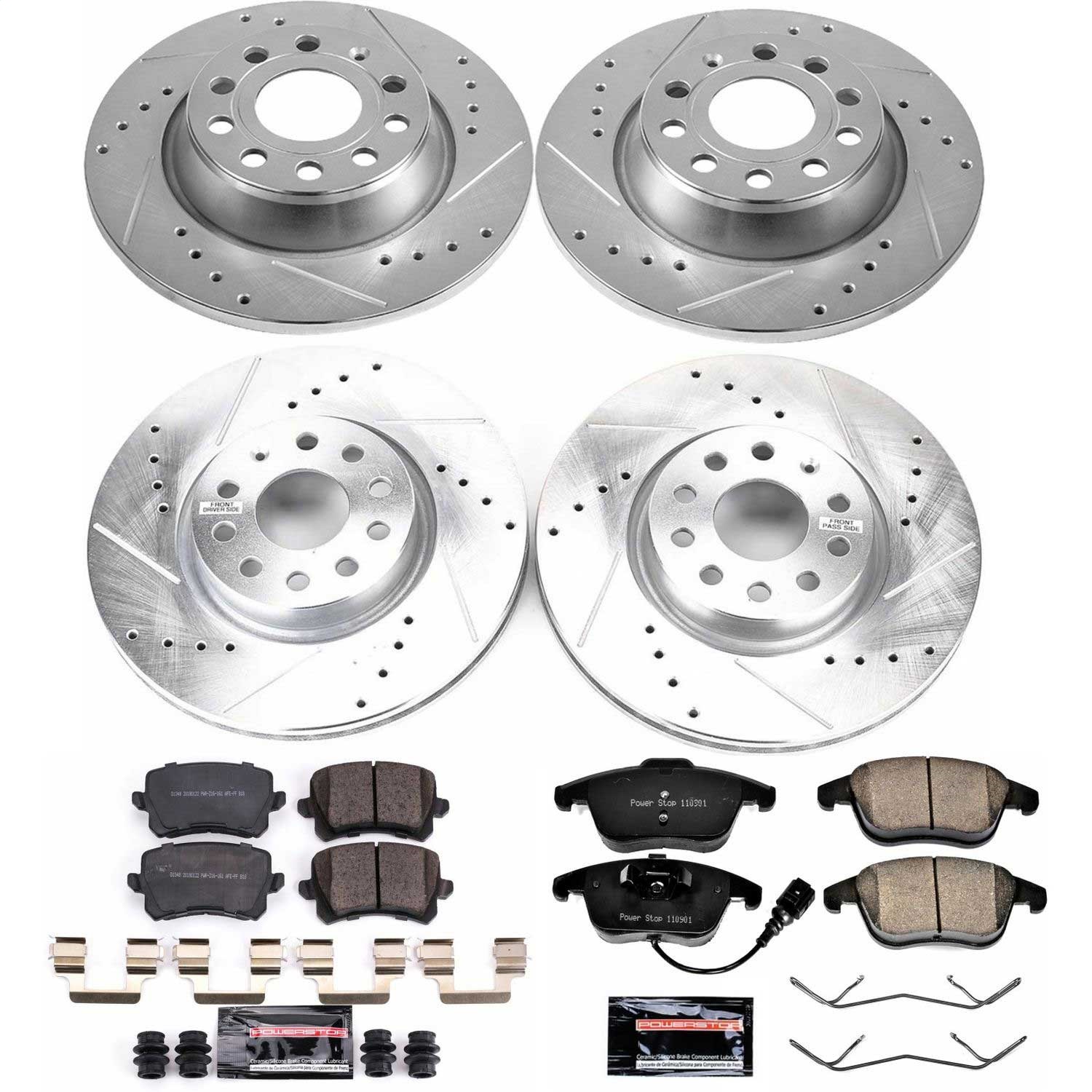 Power Stop - K7339 - Front and Rear - Disc Brake Pad and Rotor Kit