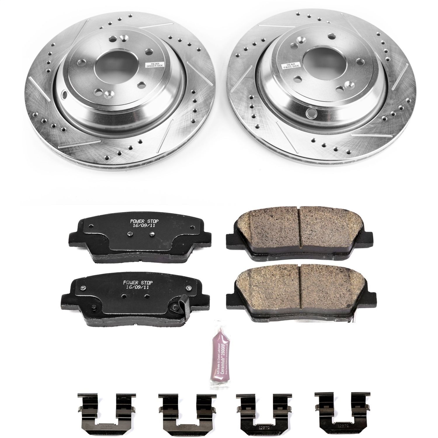 Power Stop - K7341 - Rear - Disc Brake Pad and Rotor Kit