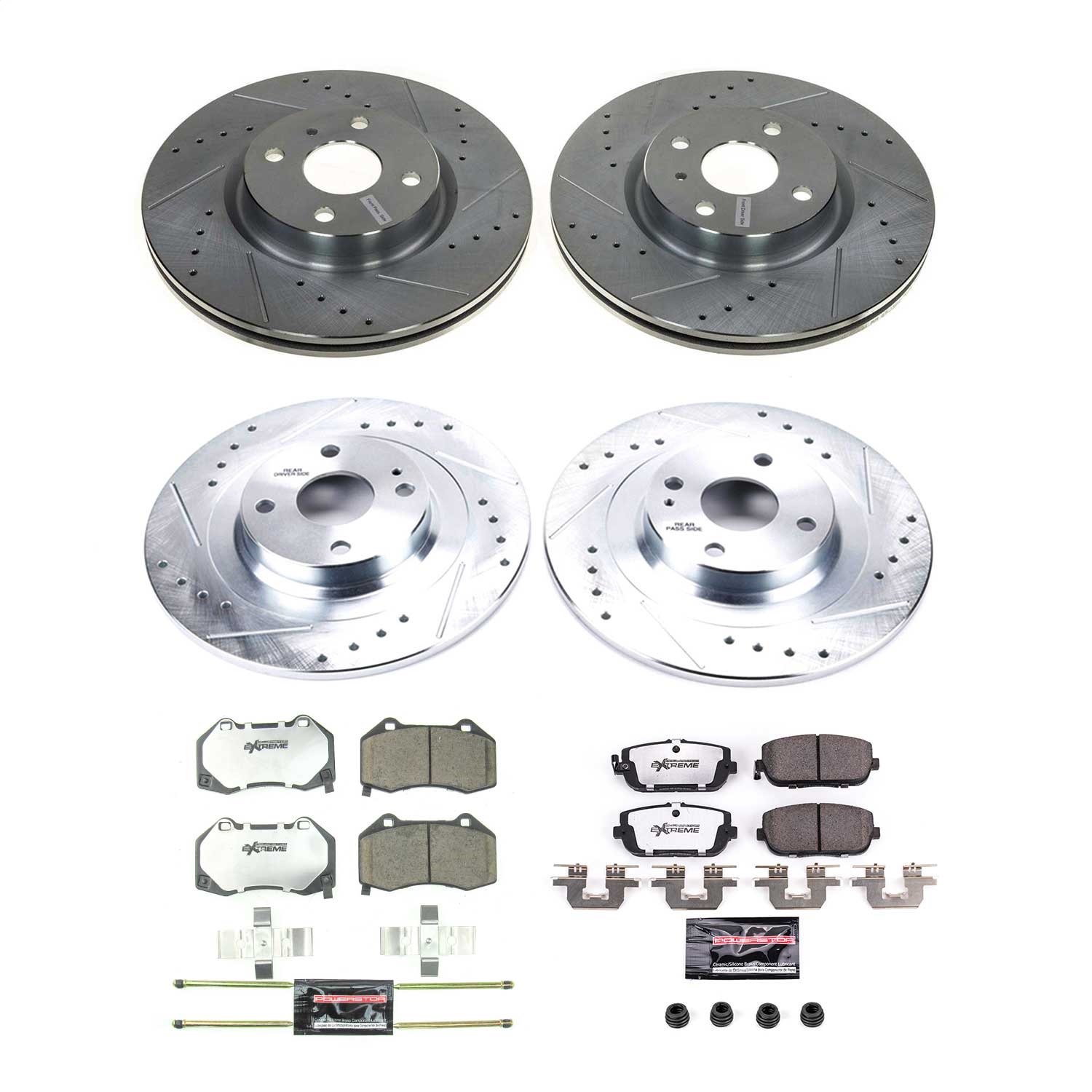 Power Stop - K7361-26 - Front and Rear - Disc Brake Pad and Rotor Kit