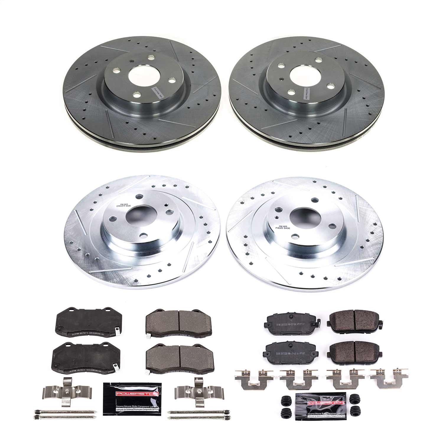 Power Stop - K7361 - Front and Rear - Disc Brake Pad and Rotor Kit