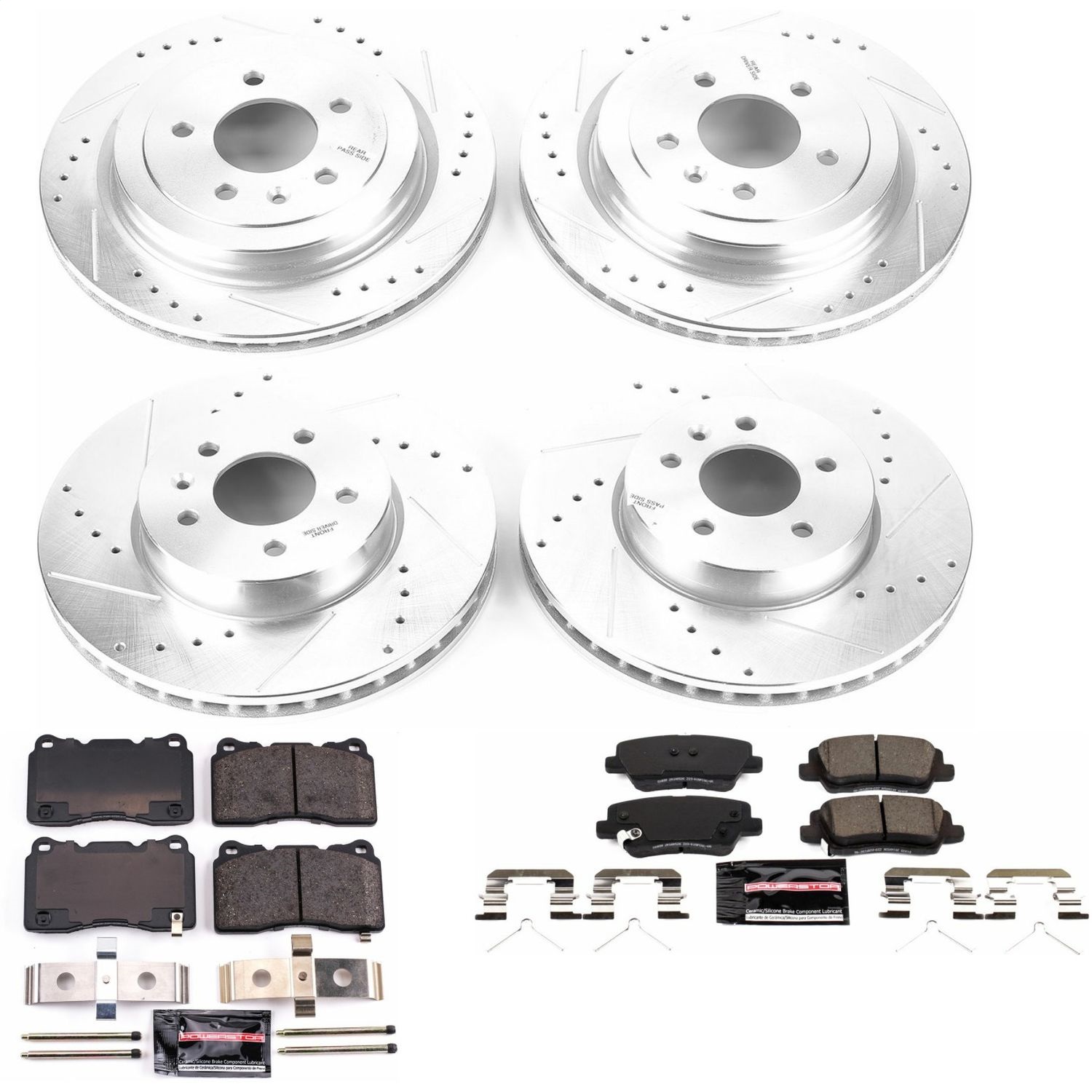 Power Stop - K7403 - Front and Rear - Disc Brake Pad and Rotor Kit