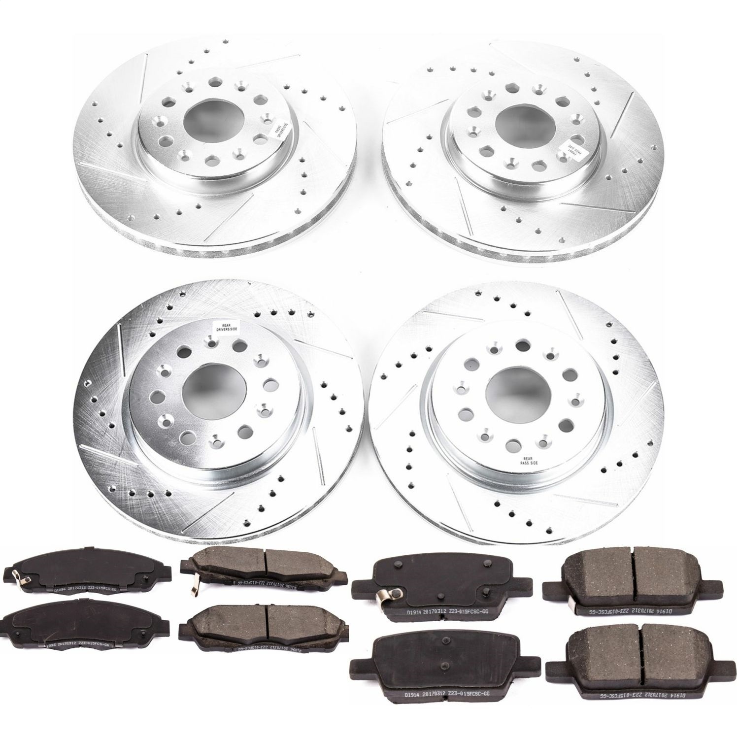 Power Stop - K7410 - Front and Rear - Disc Brake Pad and Rotor Kit