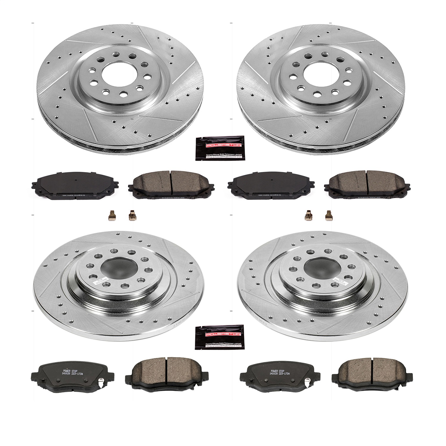 Power Stop - K7415 - Front and Rear - Disc Brake Pad and Rotor Kit