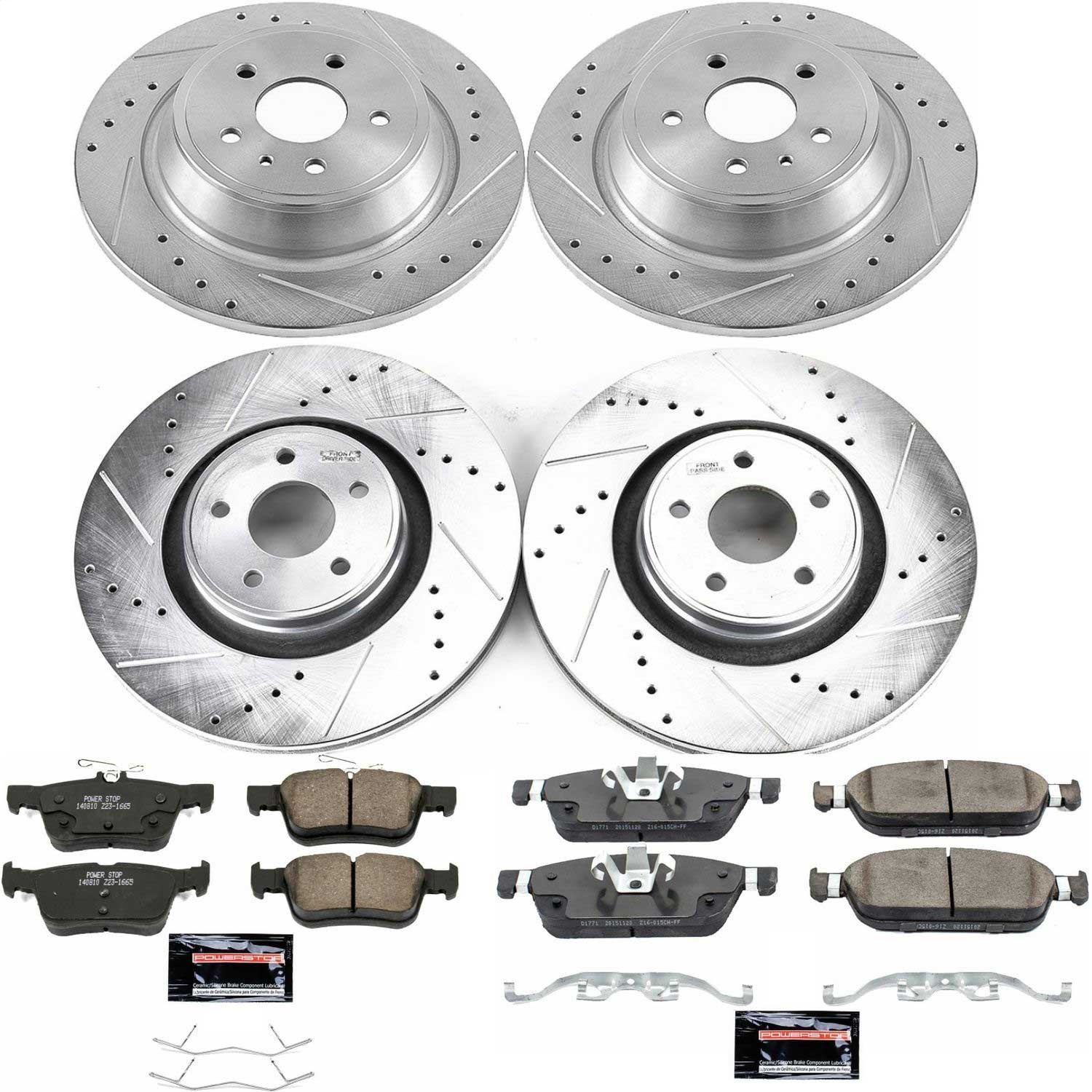 Power Stop - K7418 - Front and Rear - Disc Brake Pad and Rotor Kit