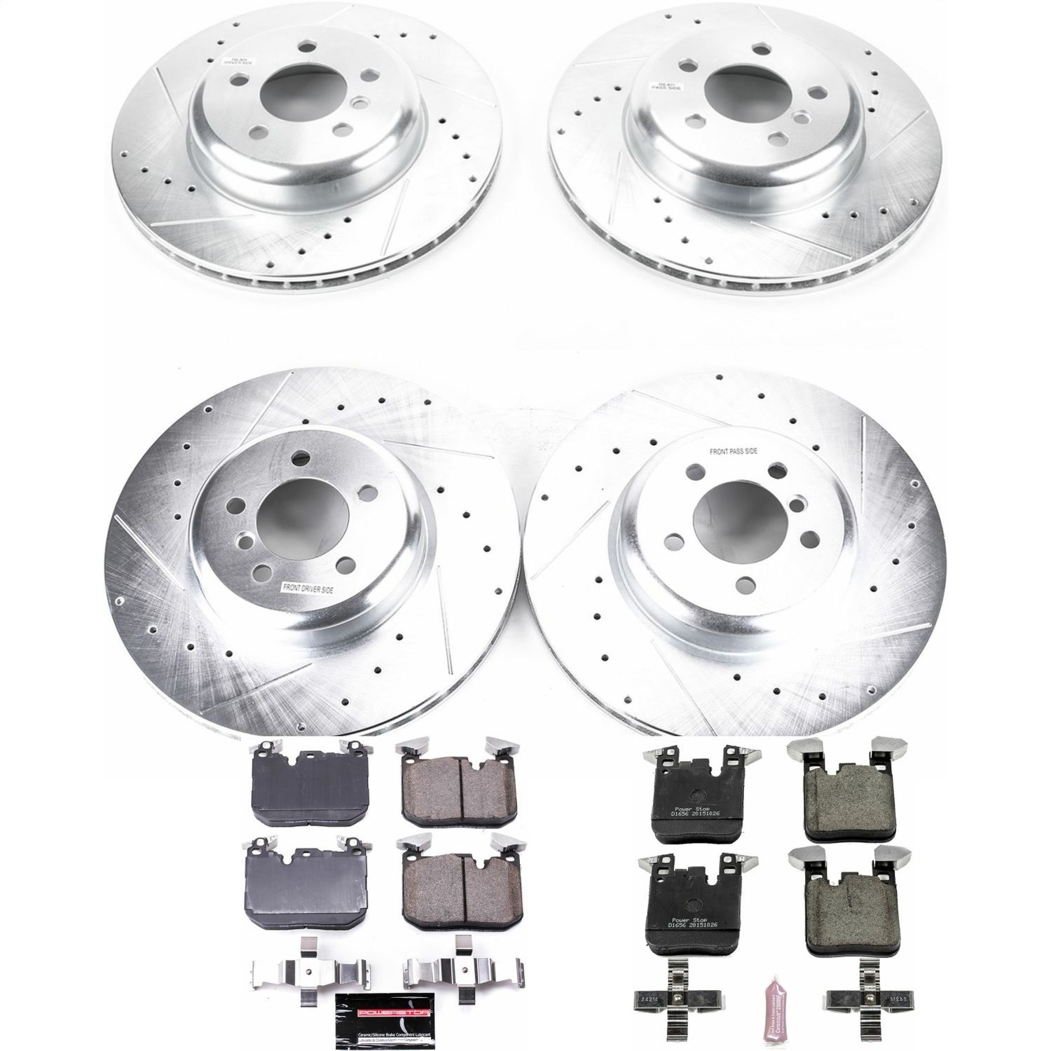 Power Stop - K7436 - Front and Rear - Disc Brake Pad and Rotor Kit