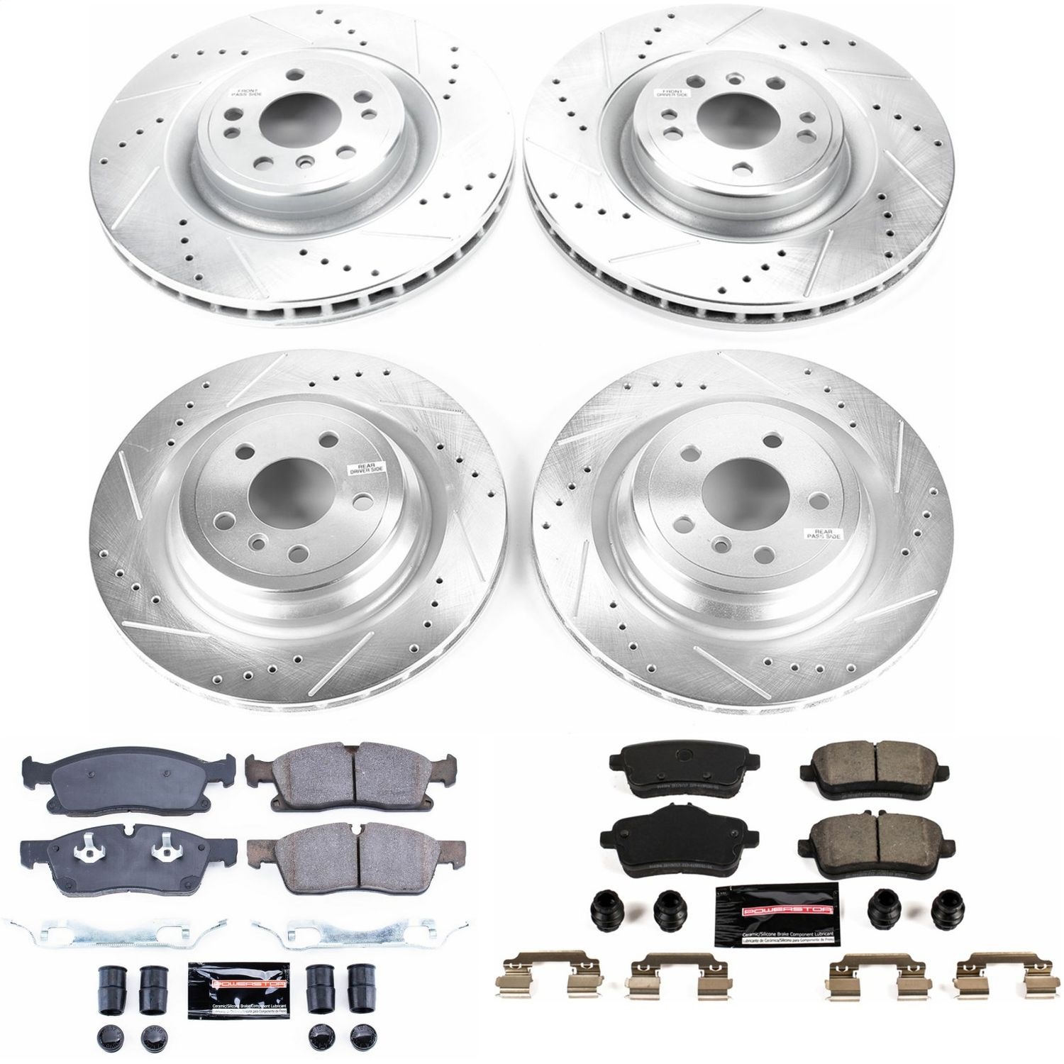 Power Stop - K7437 - Front and Rear - Disc Brake Pad and Rotor Kit