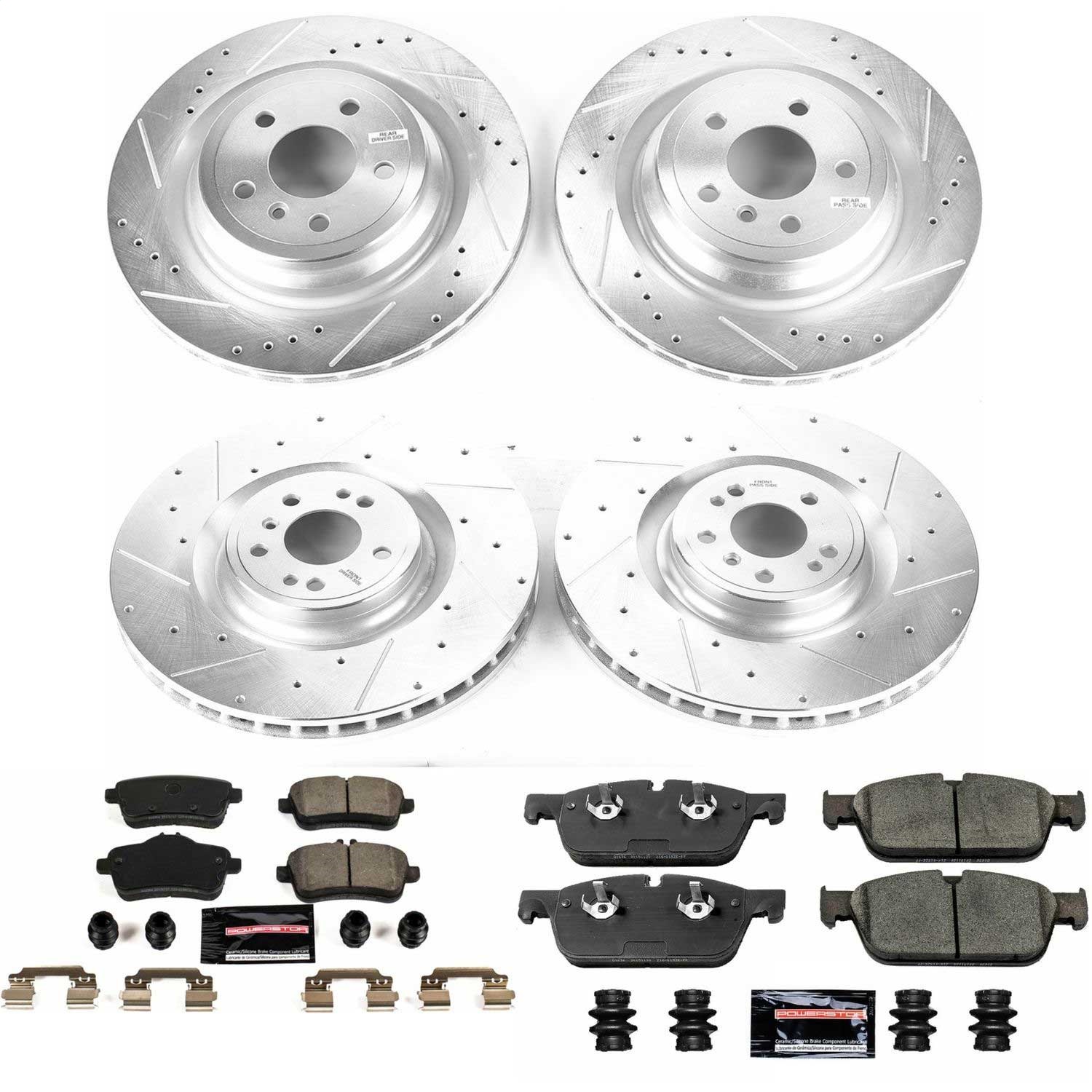 Power Stop - K7442 - Front and Rear - Disc Brake Pad and Rotor Kit