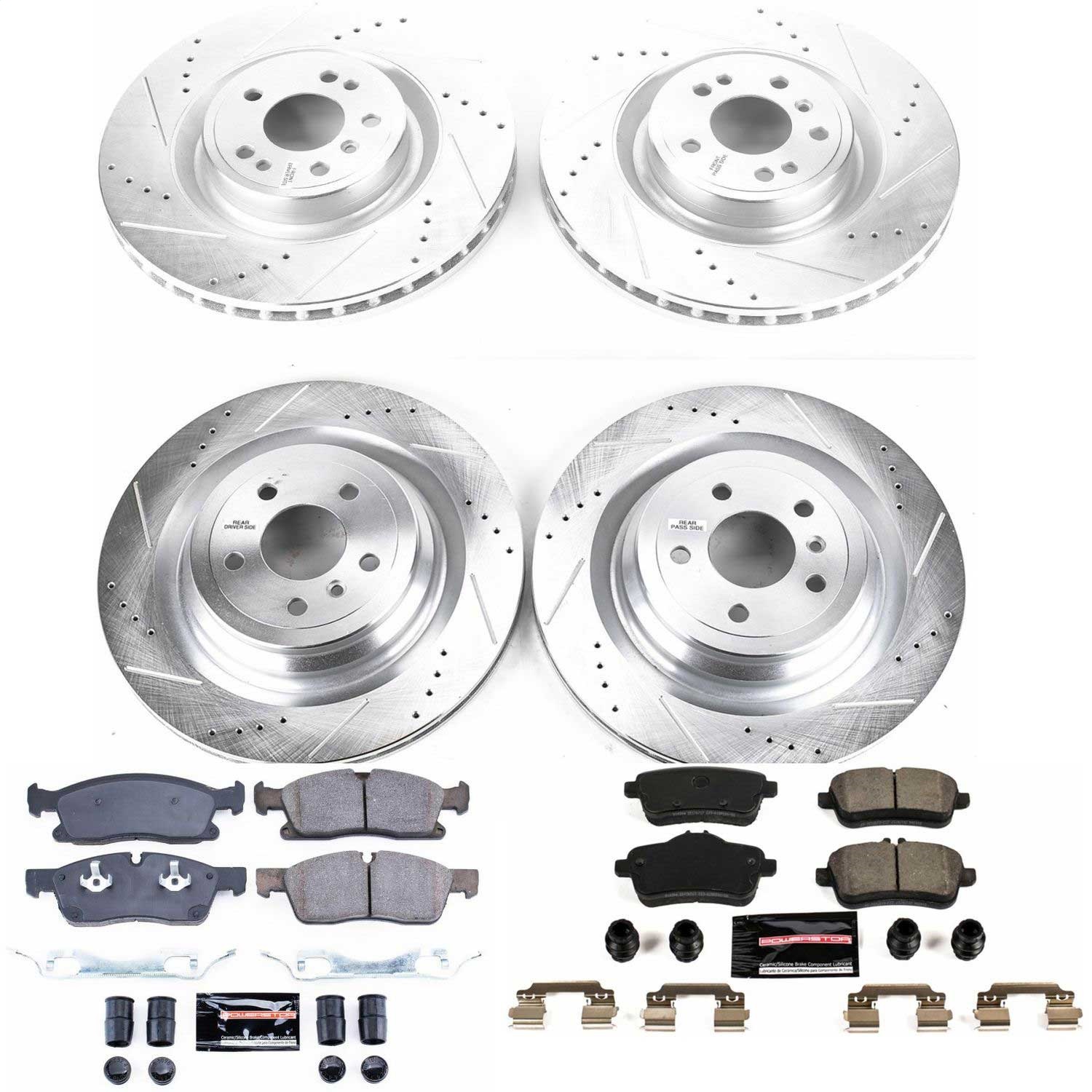 Power Stop - K7445 - Front and Rear - Disc Brake Pad and Rotor Kit
