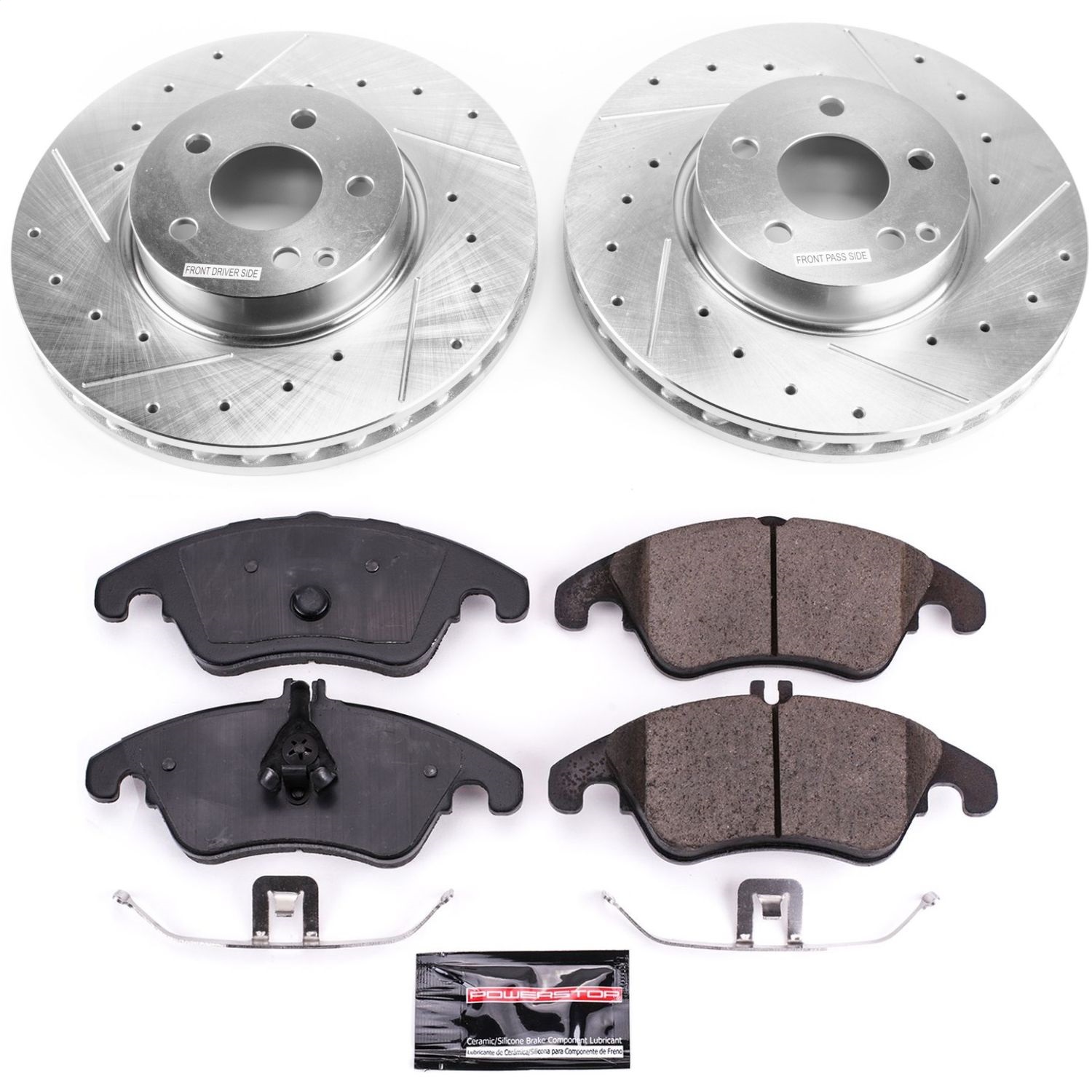 Power Stop - K7496 - Front - Disc Brake Pad and Rotor Kit