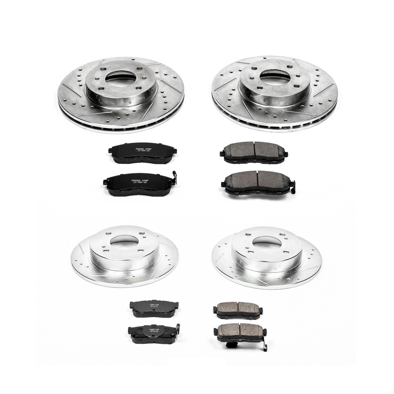 Power Stop - K750 - Front and Rear - Disc Brake Pad and Rotor Kit