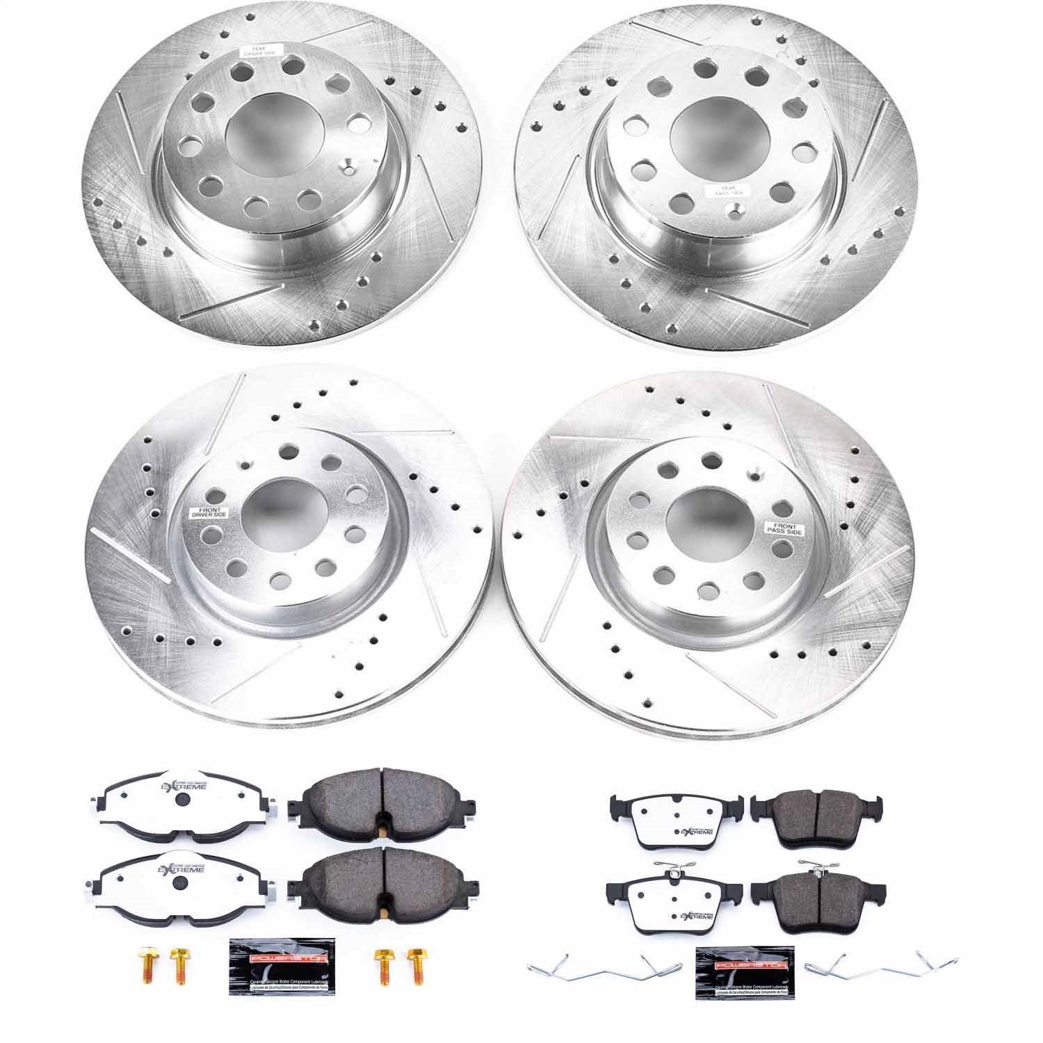 Power Stop - K7502-26 - Front and Rear - Disc Brake Pad and Rotor Kit
