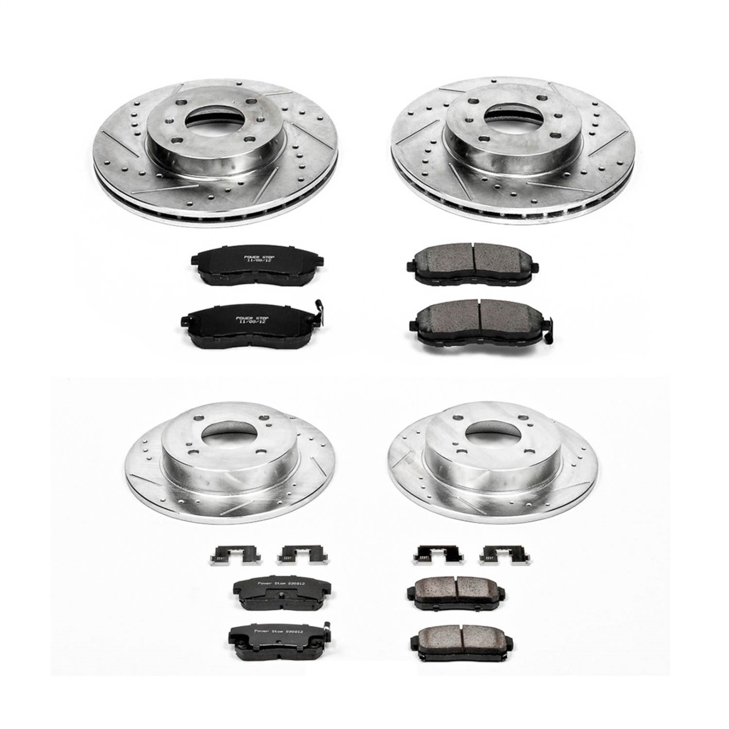 Power Stop - K751 - Front and Rear - Disc Brake Pad and Rotor Kit
